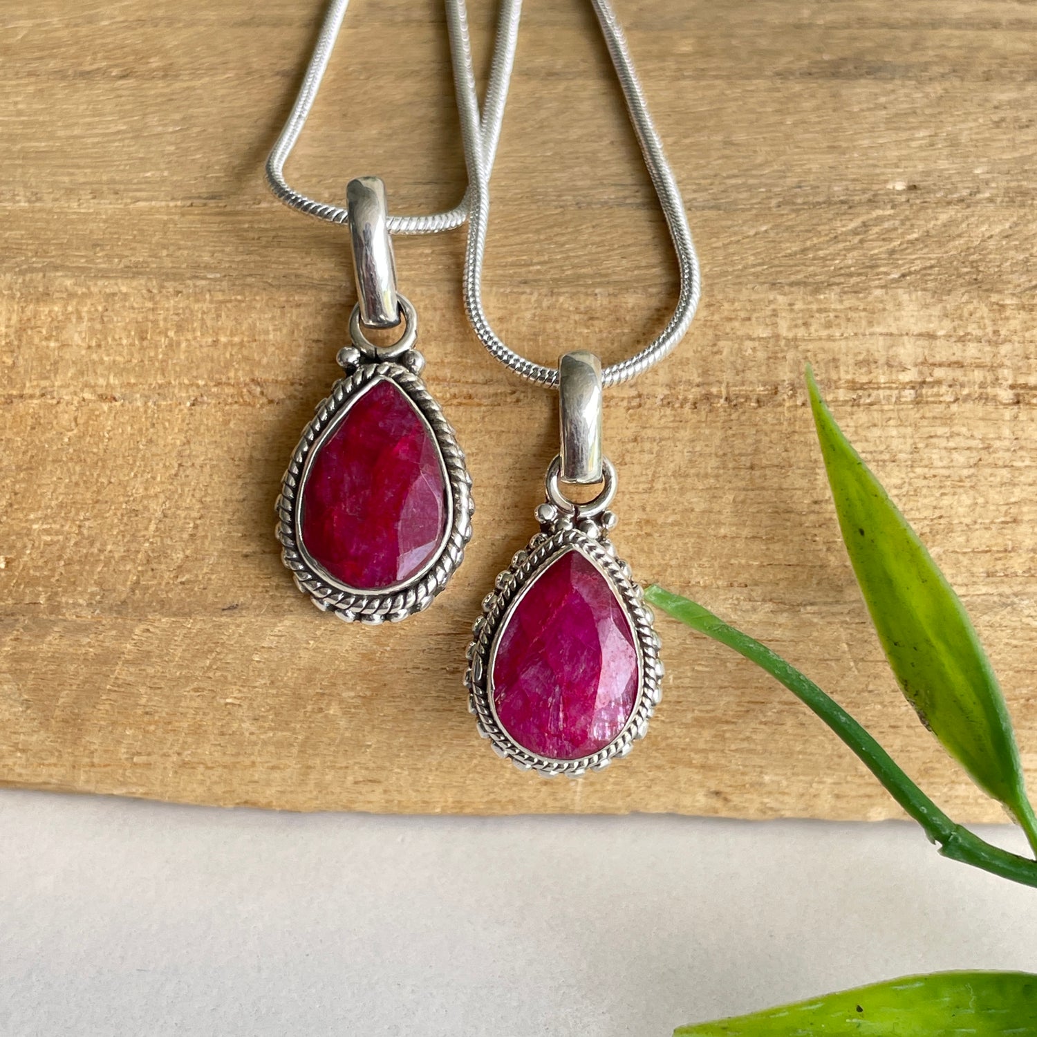 Ruby Teardrop Pendant