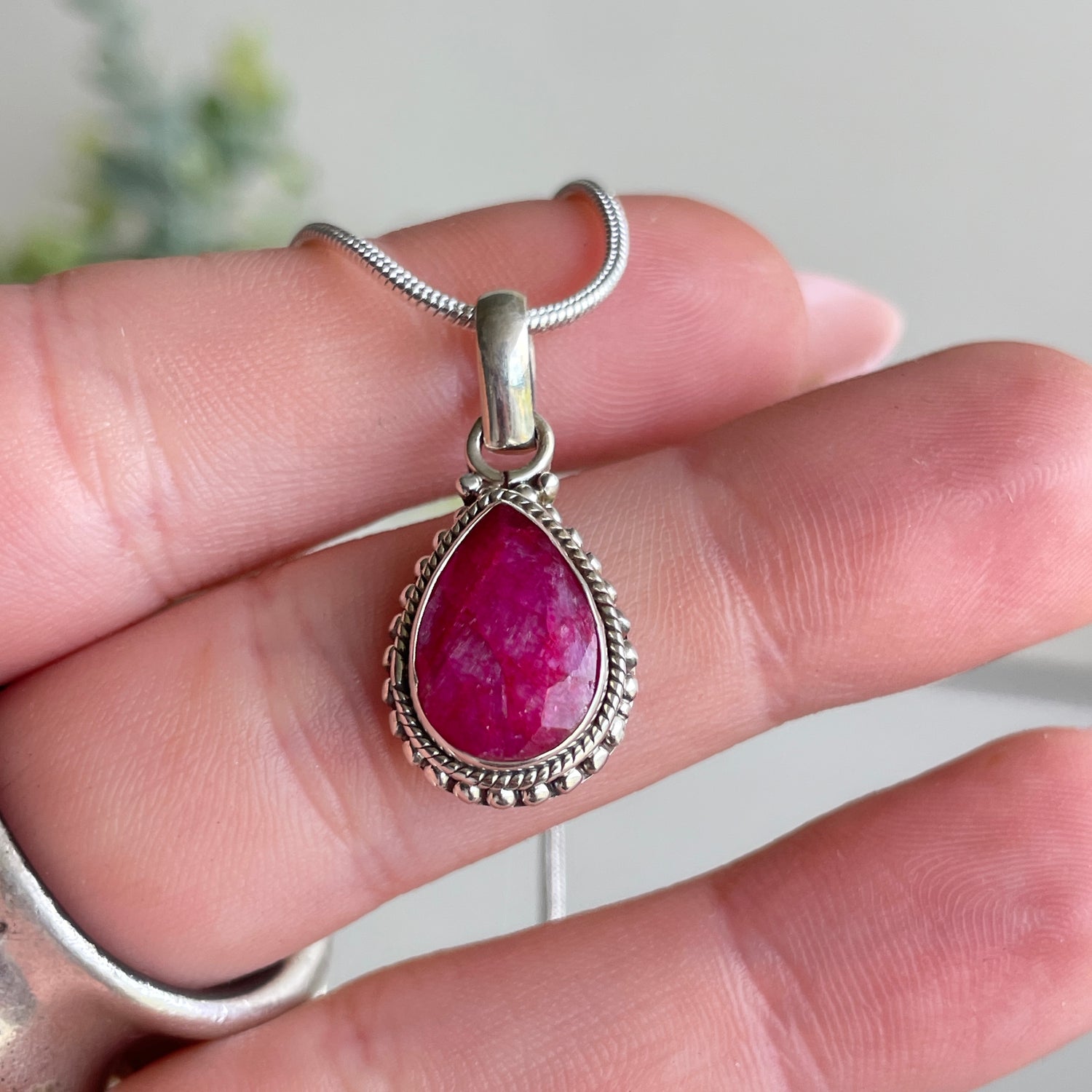 Ruby Teardrop Pendant
