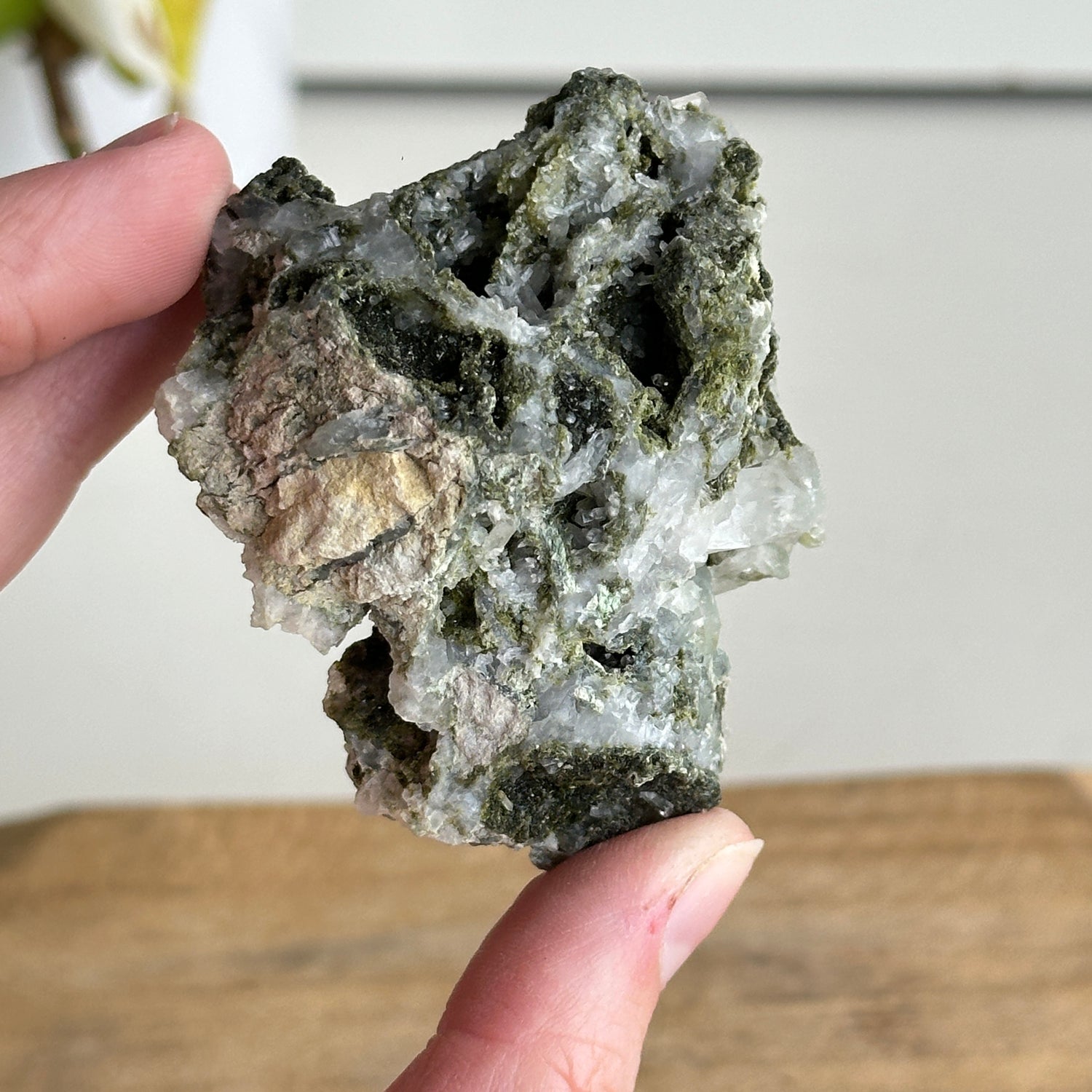 Epidote & Quartz Cluster 74g