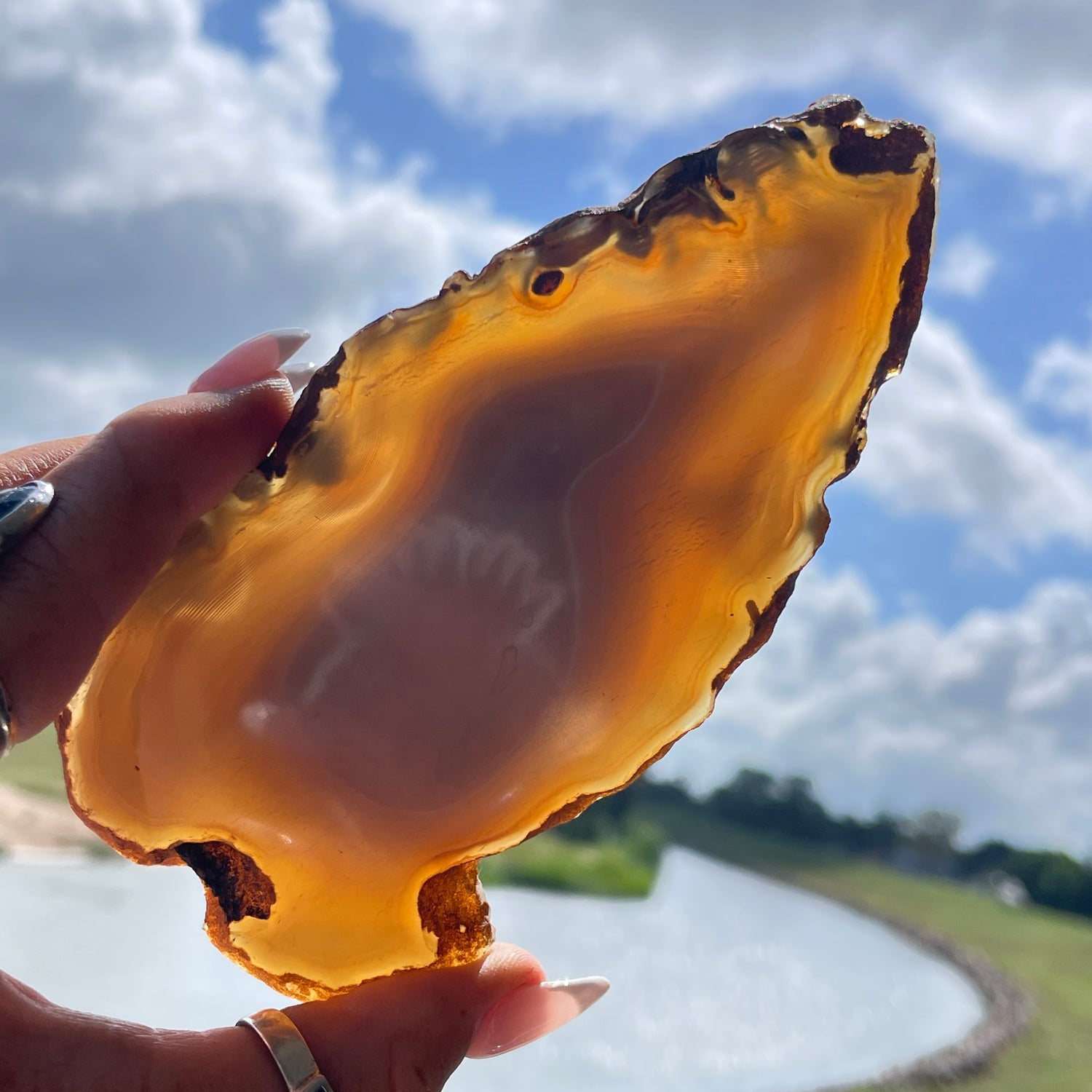 Iris Agate Slice 136g