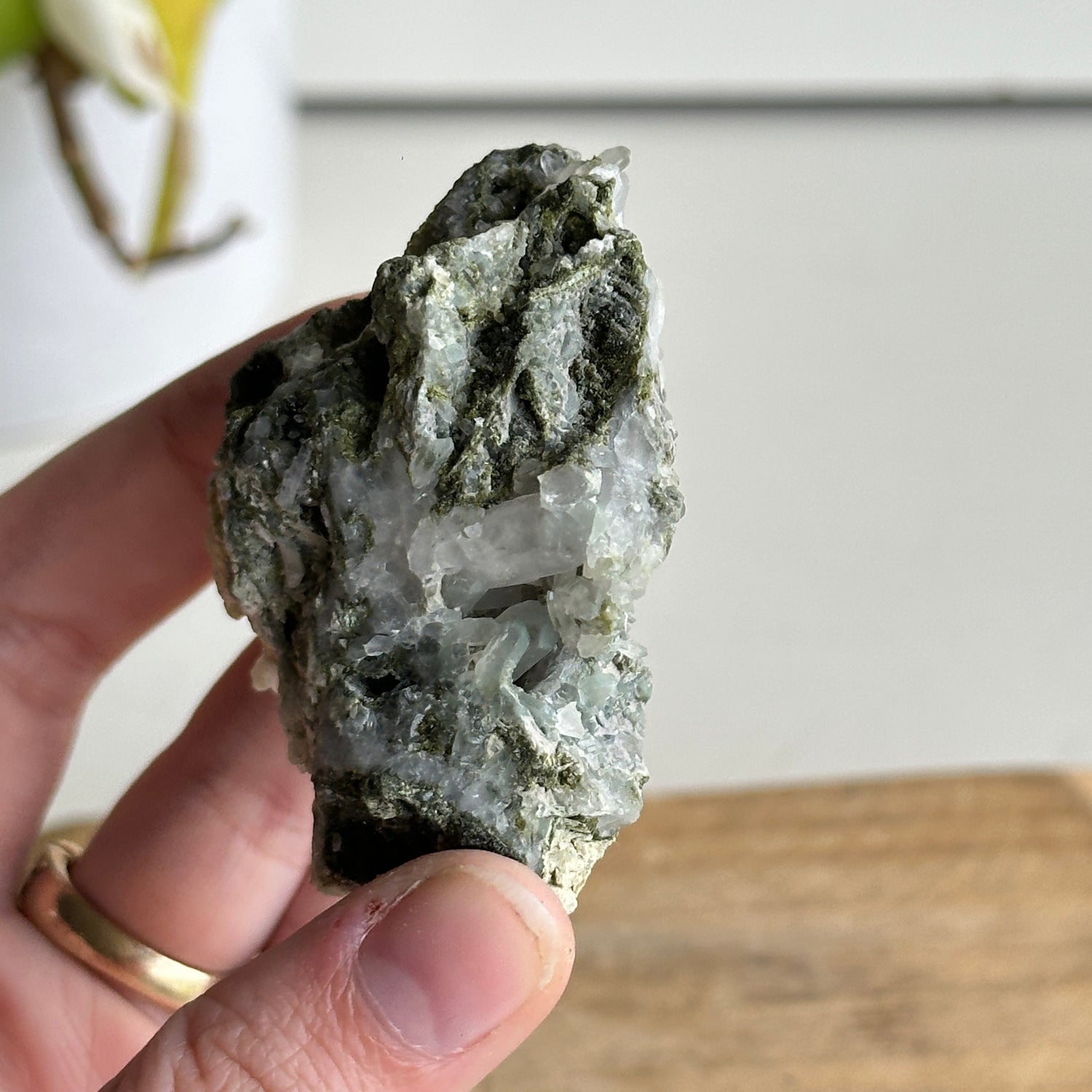 Epidote & Quartz Cluster 74g