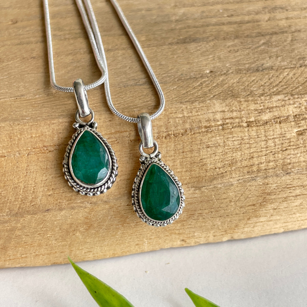 Emerald Teardrop Pendant