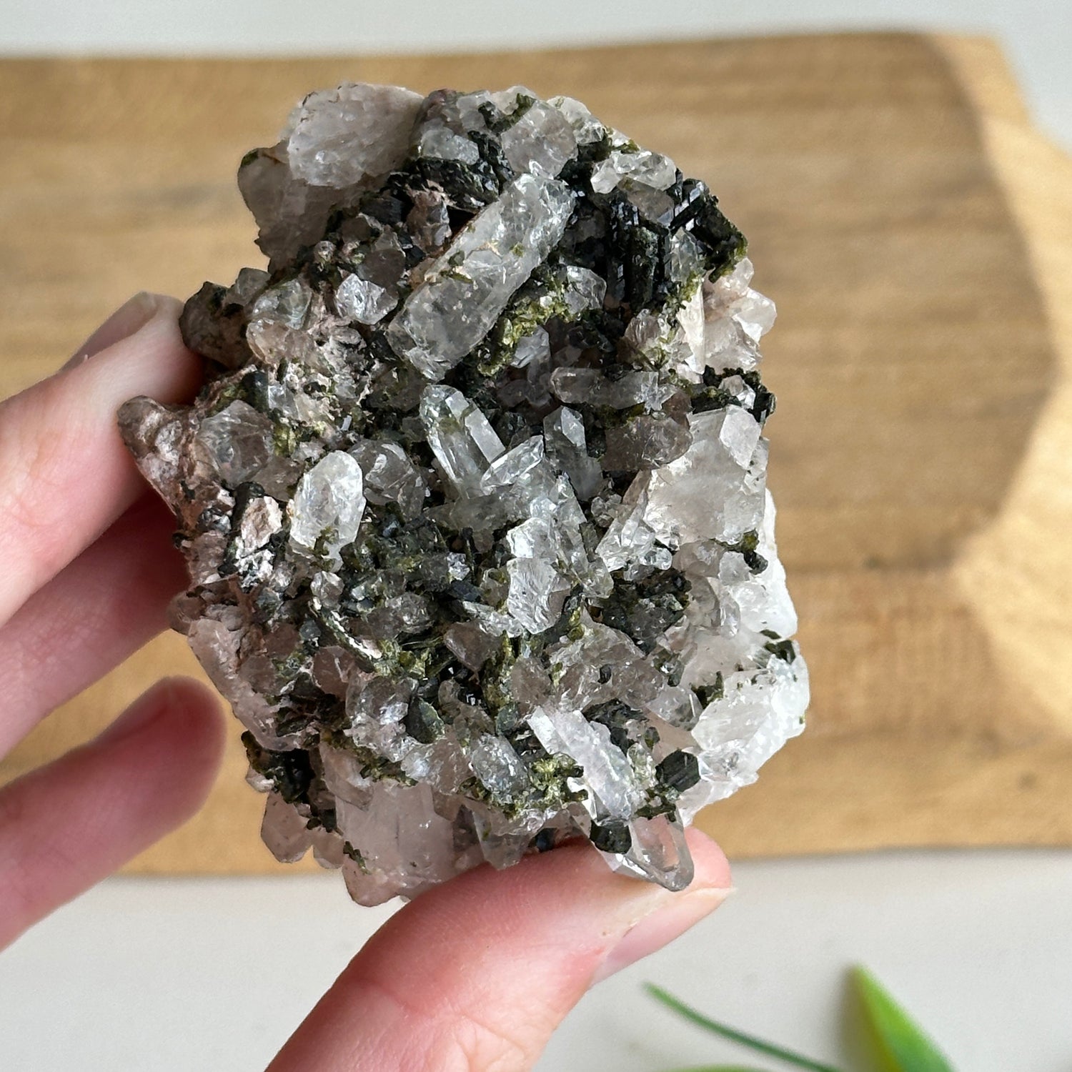Epidote & Quartz Cluster 144g