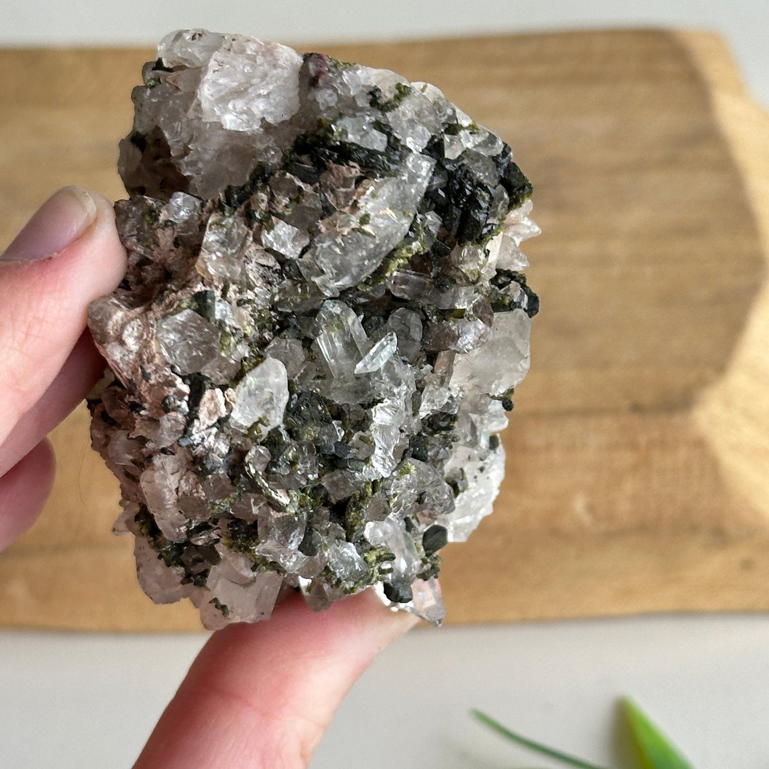 Epidote & Quartz Cluster 144g