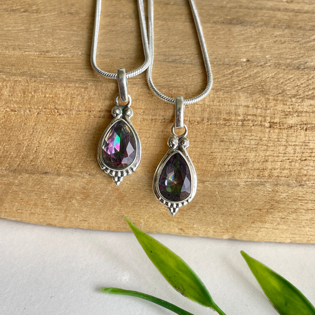 Mystic Topaz Teardrop Pendant
