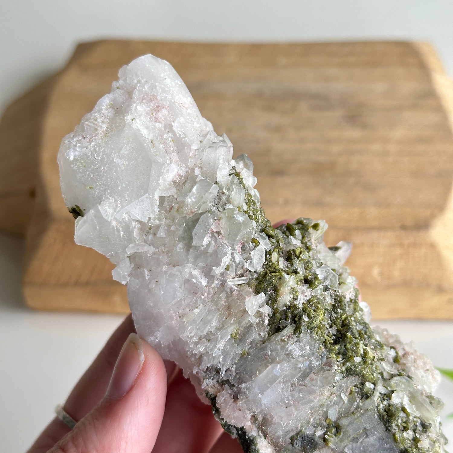 Epidote & Quartz Cluster 210g