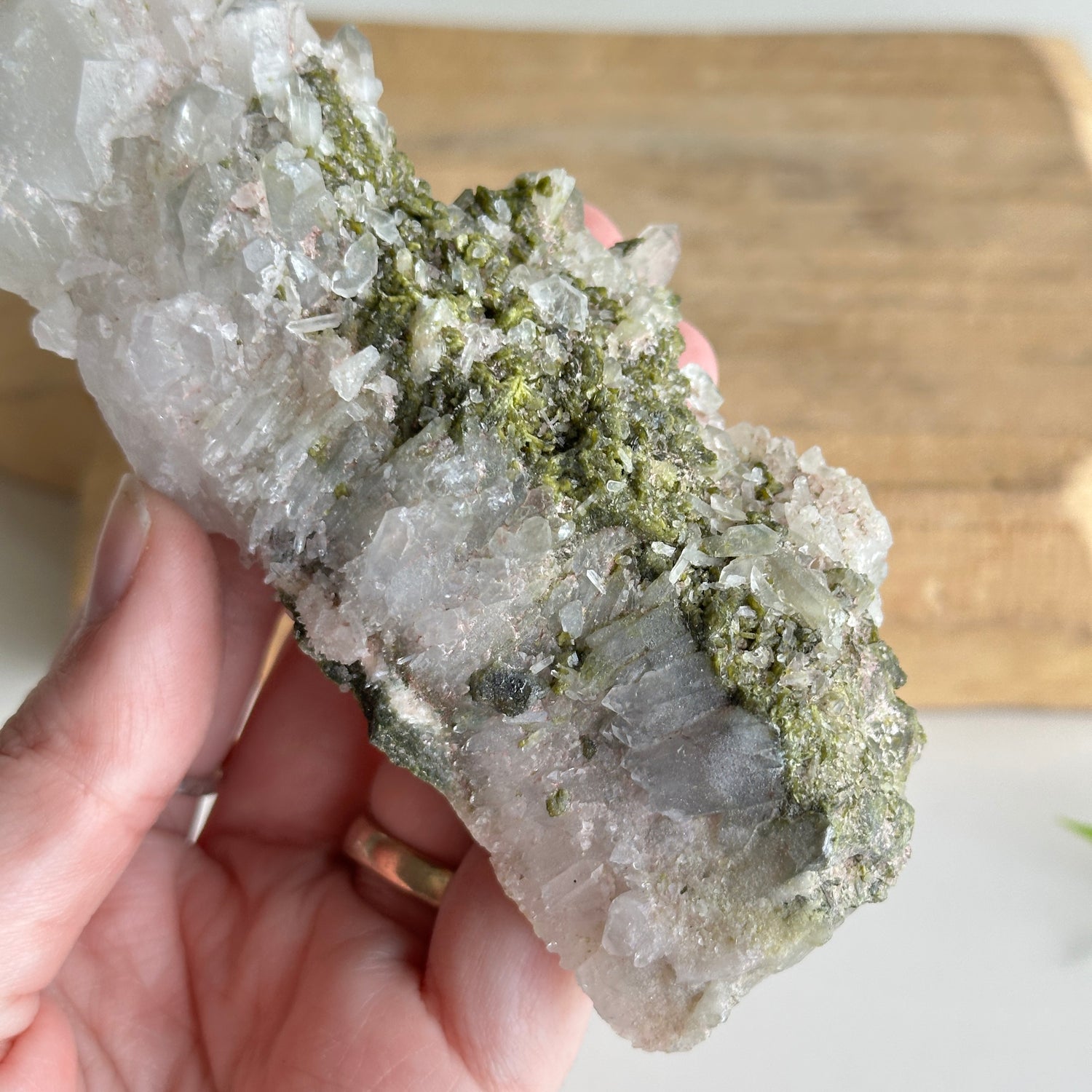 Epidote & Quartz Cluster 210g