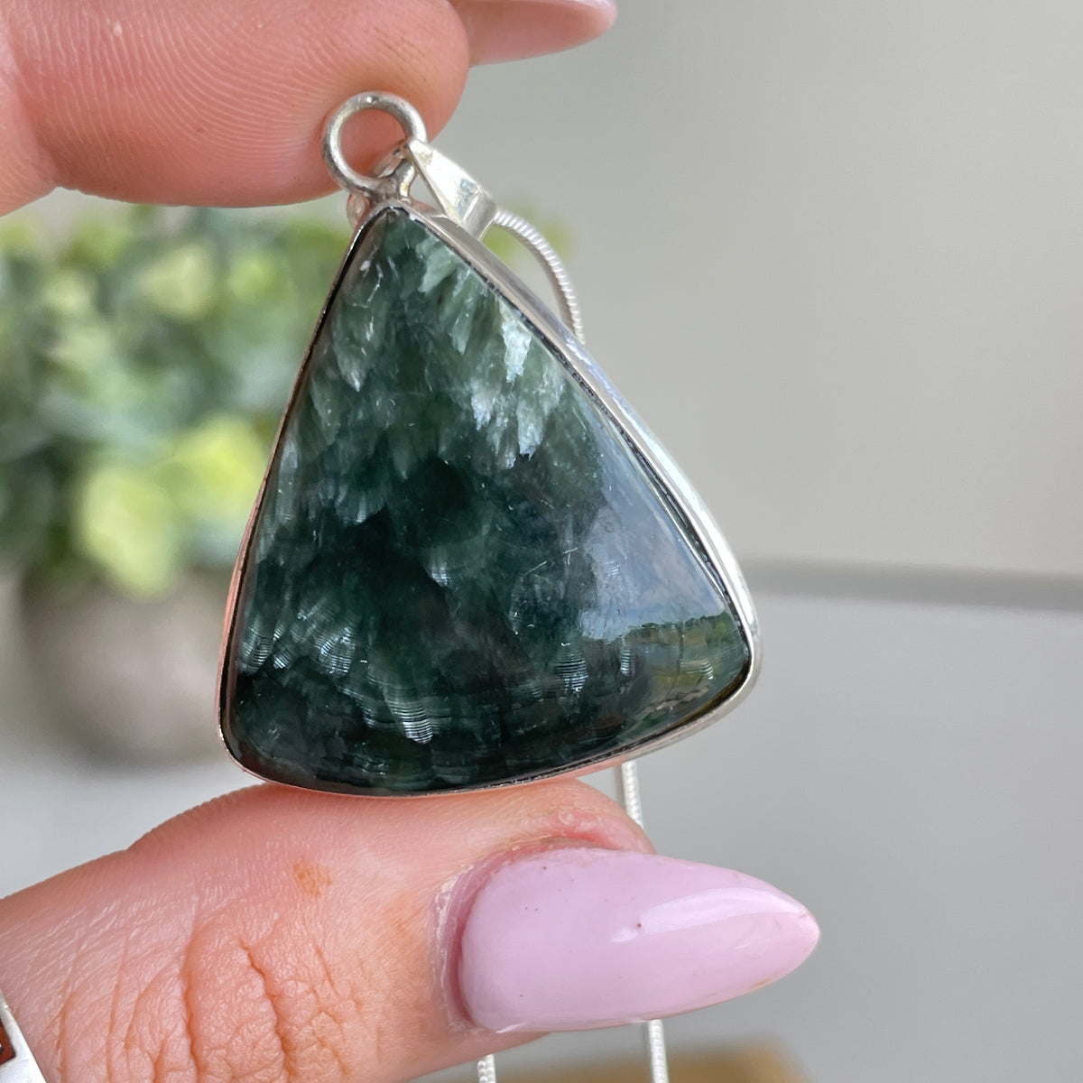 Seraphinite Teardrop Pendant
