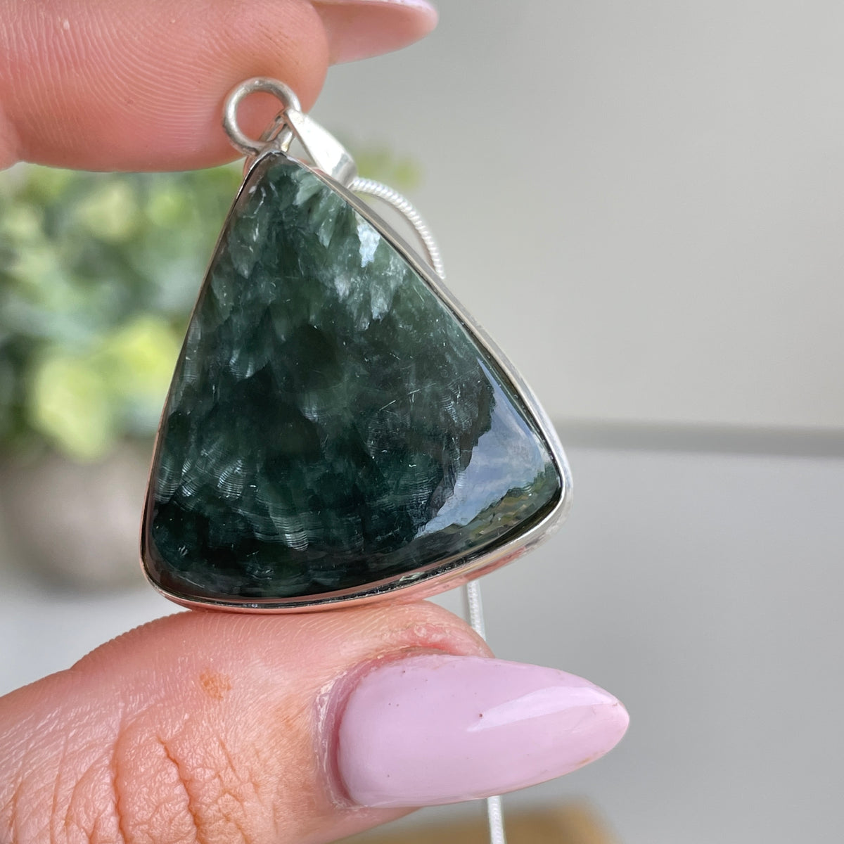 Seraphinite Teardrop Pendant