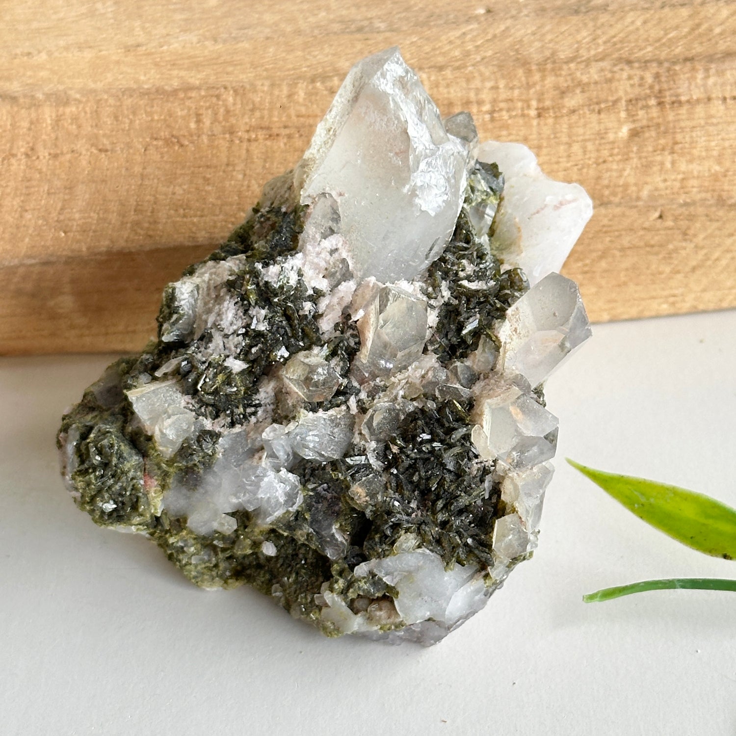 Epidote & Quartz Cluster 122g