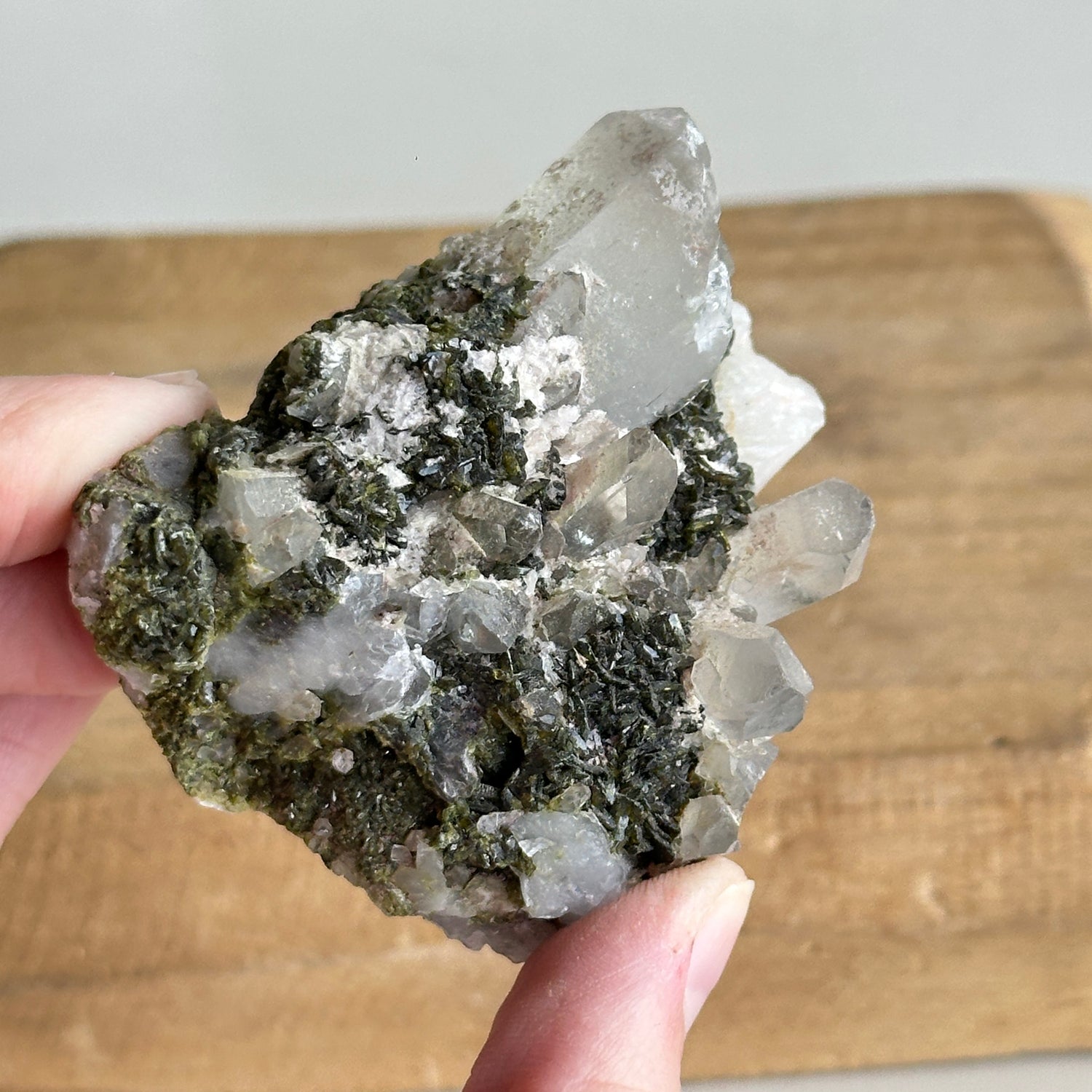 Epidote & Quartz Cluster 122g