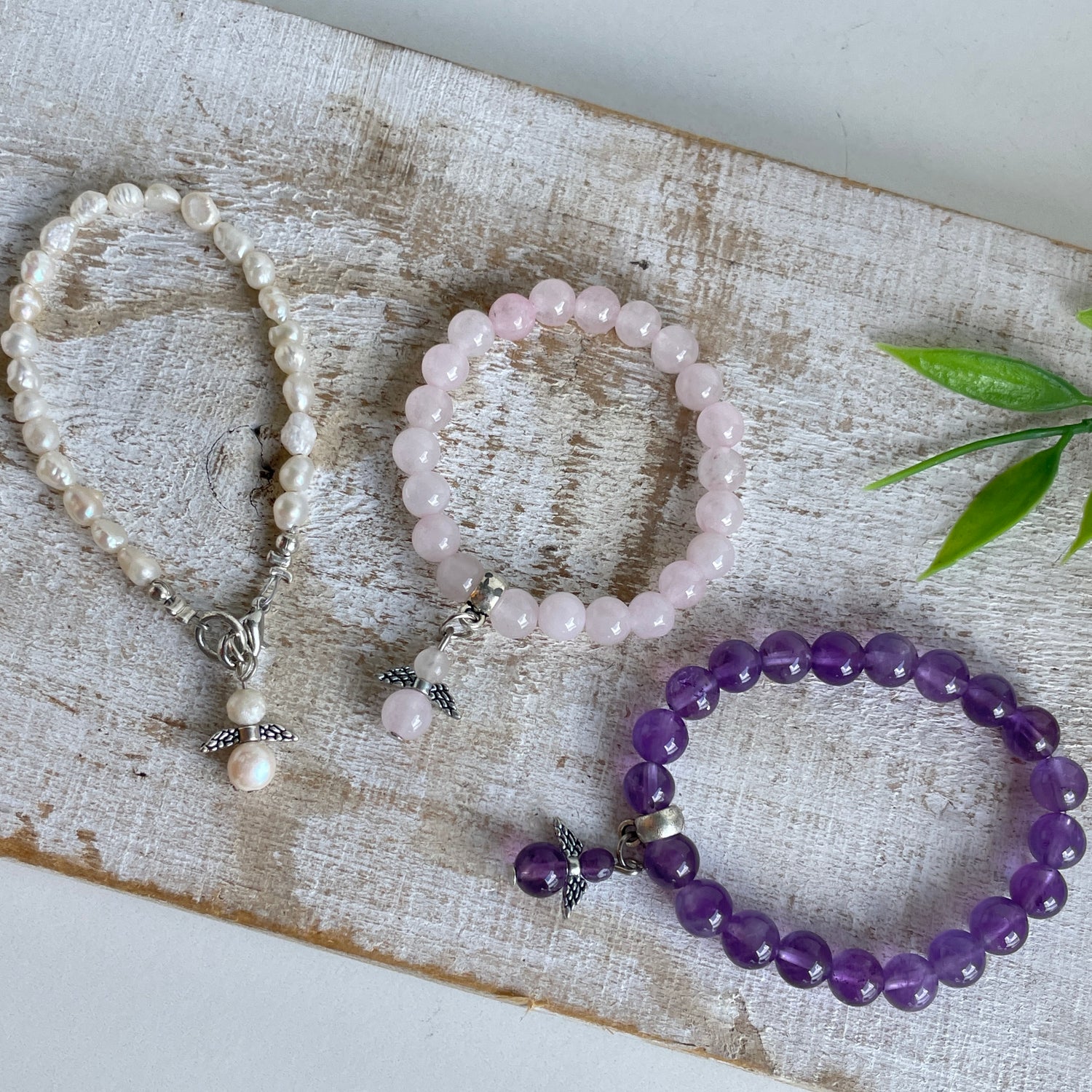 Childs Crystal Bracelet with Angel