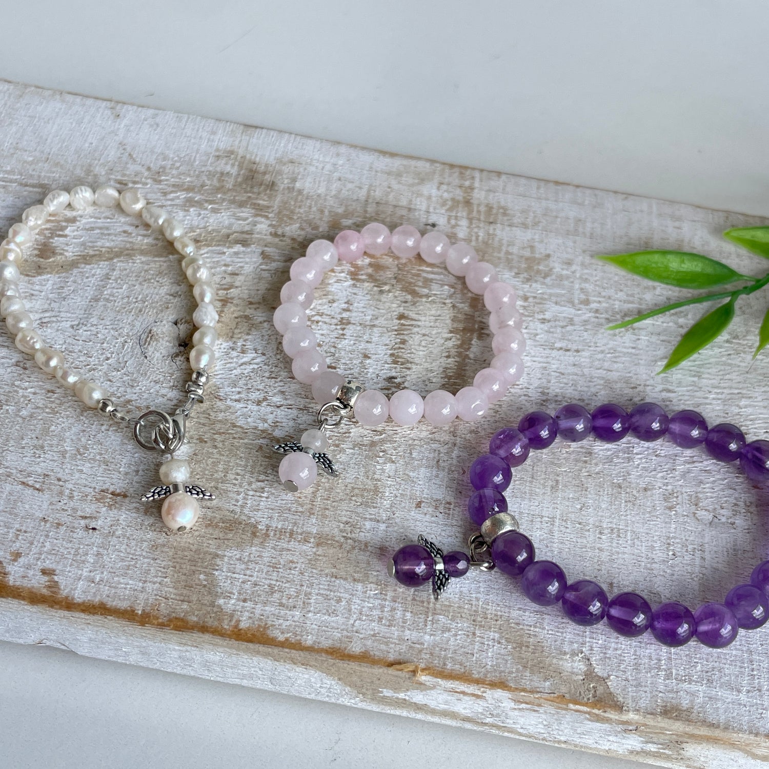 Childs Crystal Bracelet with Angel