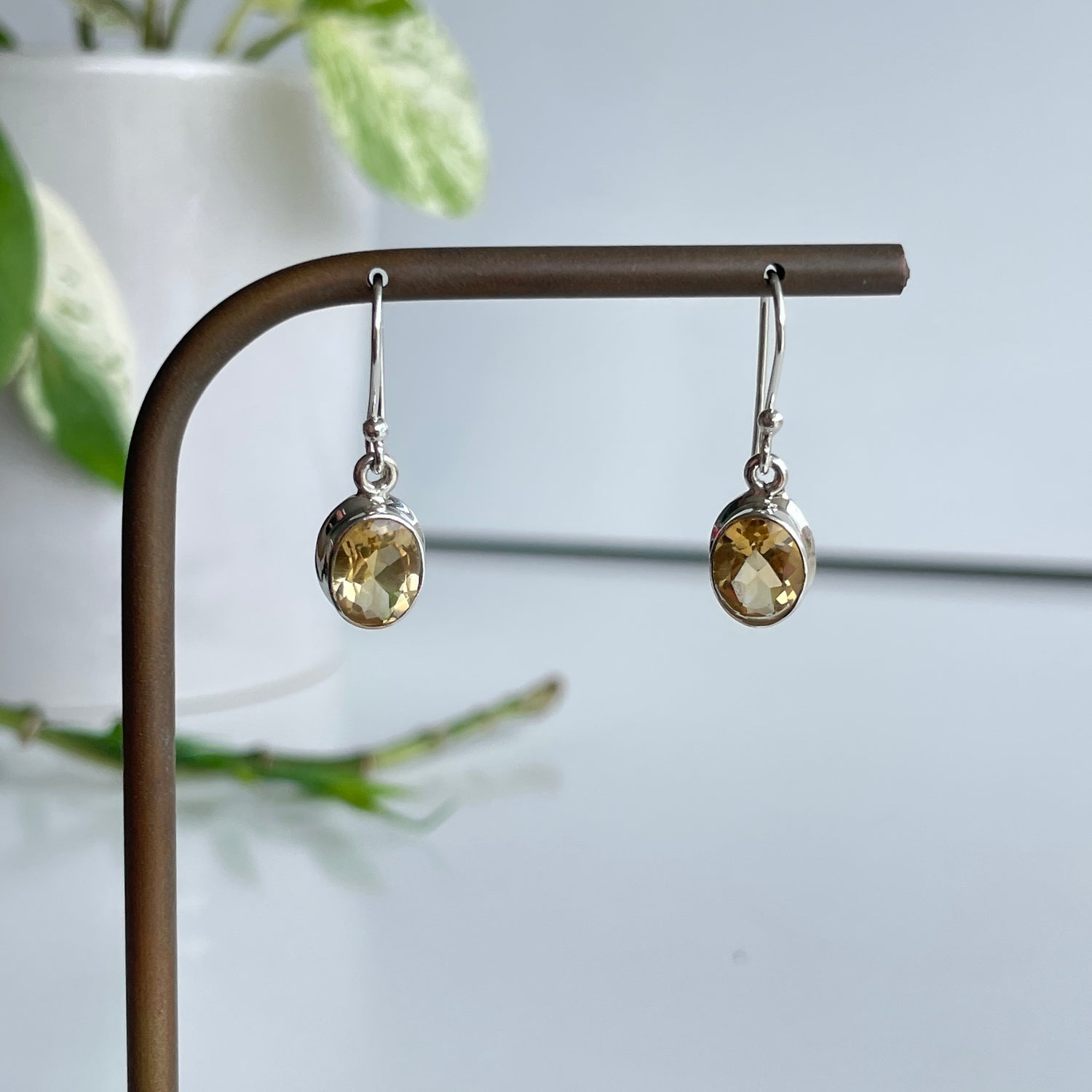 Citrine Oval Earrings