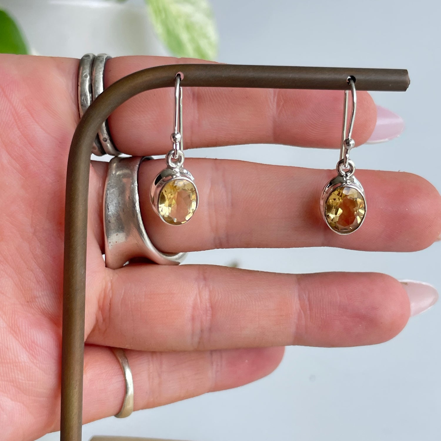 Citrine Oval Earrings
