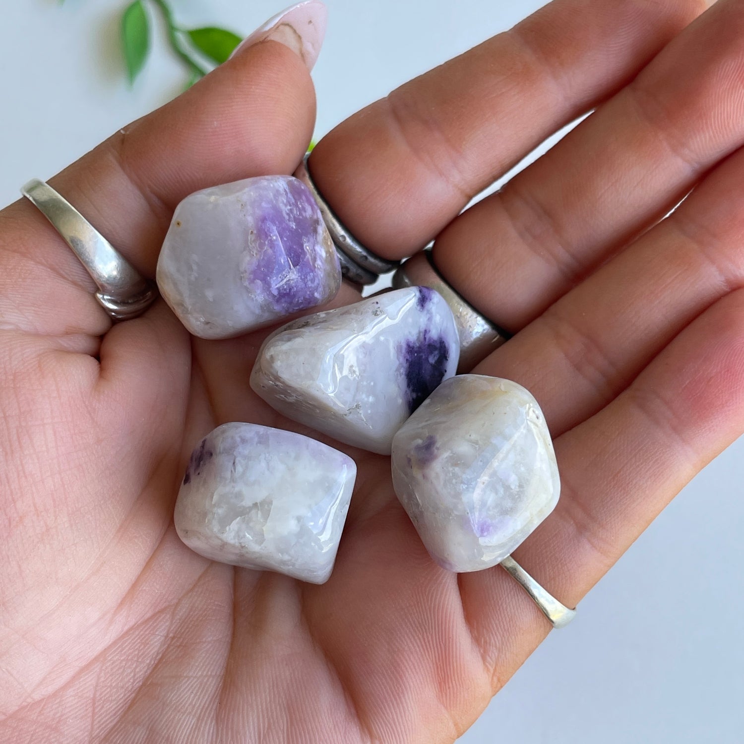 Violet Flame Opal Tumbled