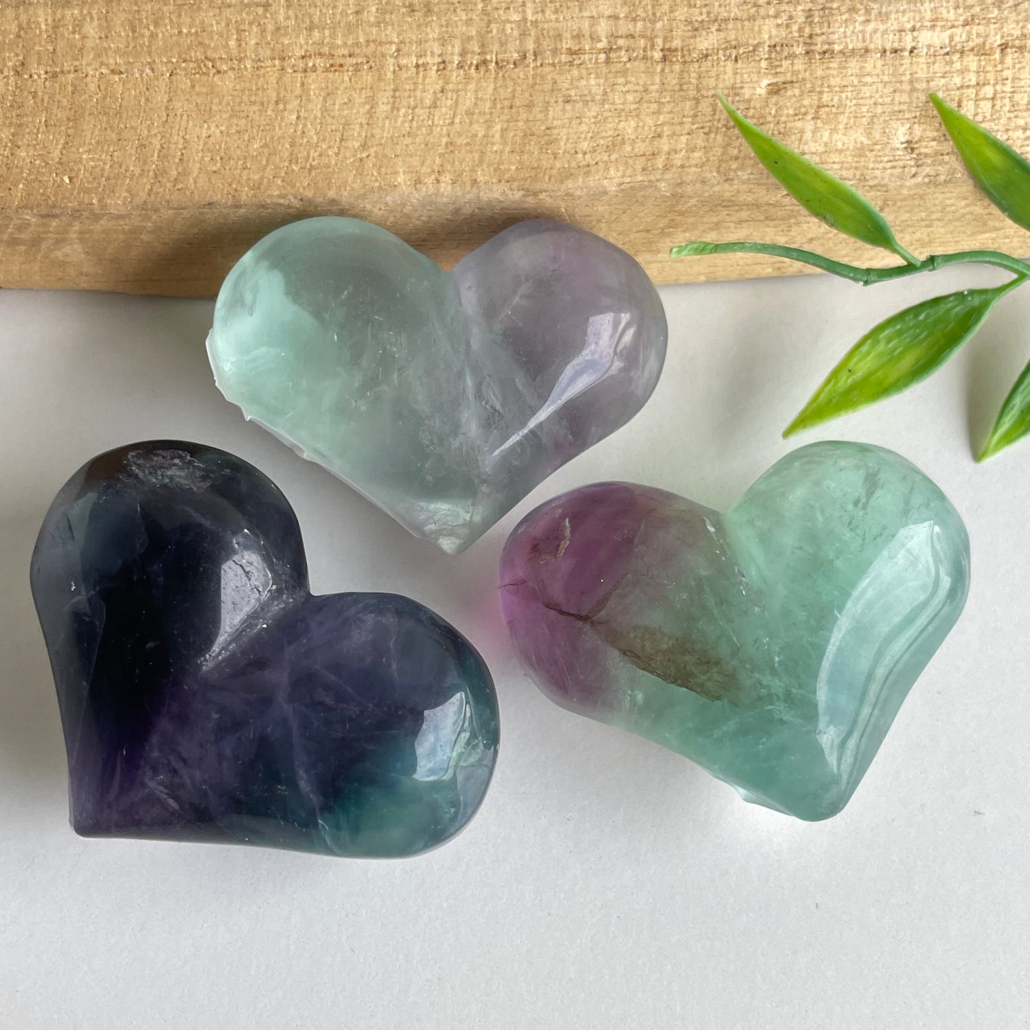 Fluorite Hearts Plump Sml