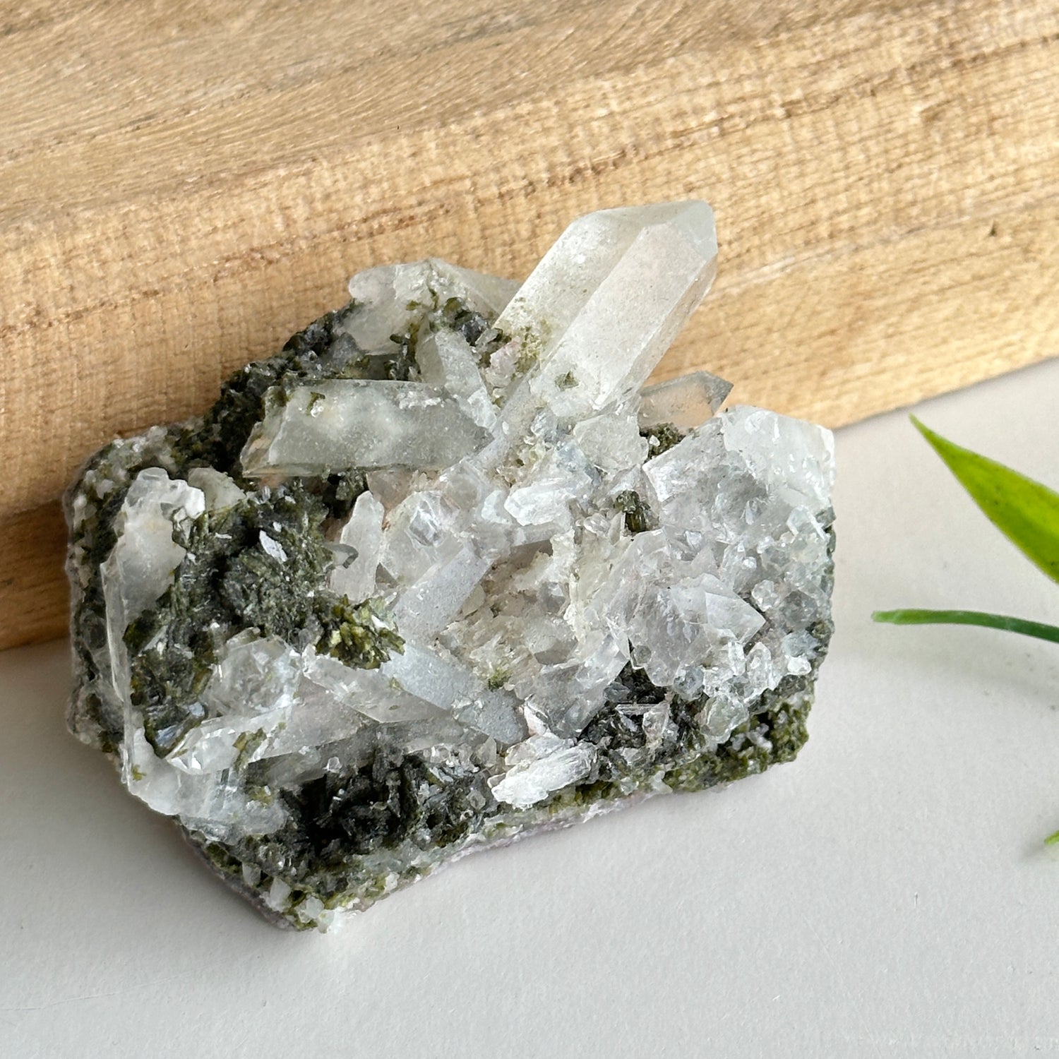 Epidote & Quartz Cluster 82g