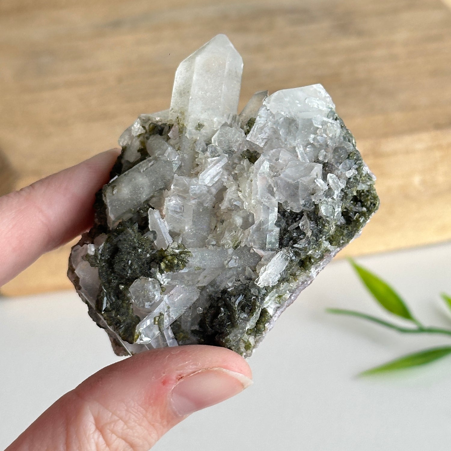 Epidote & Quartz Cluster 82g