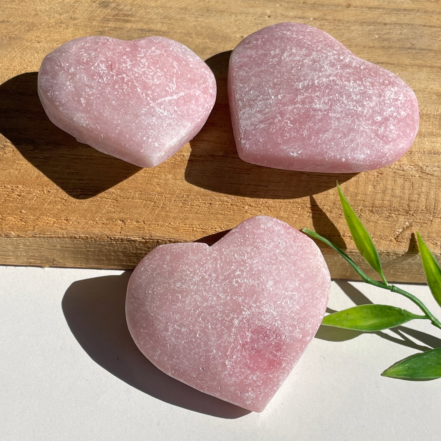 Pink Opal Heart Small