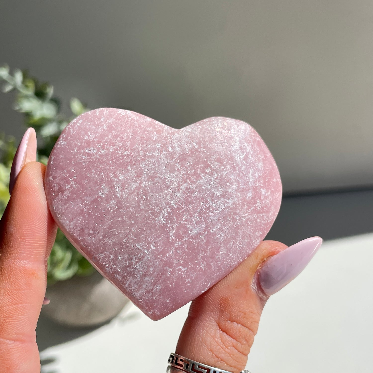 Pink Opal Heart Small