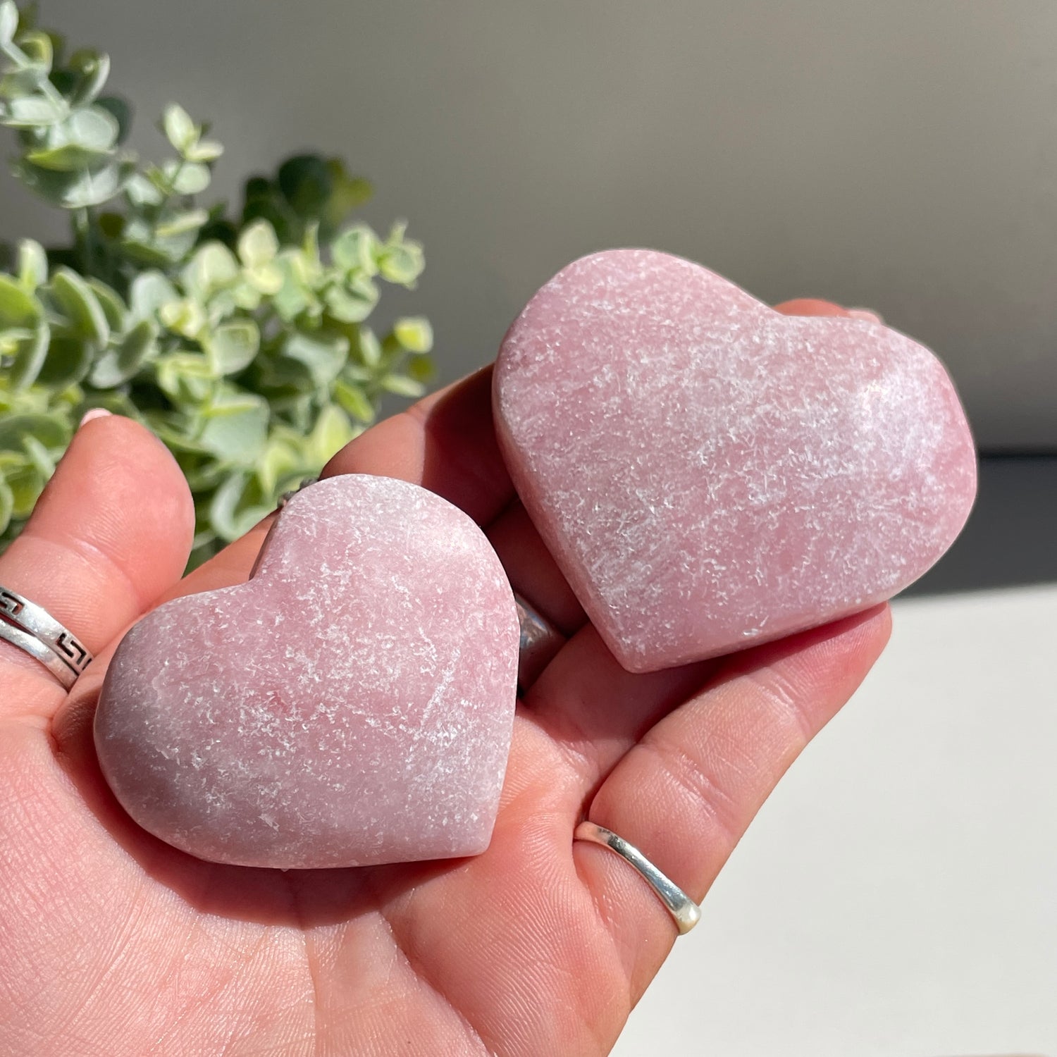 Pink Opal Heart Small