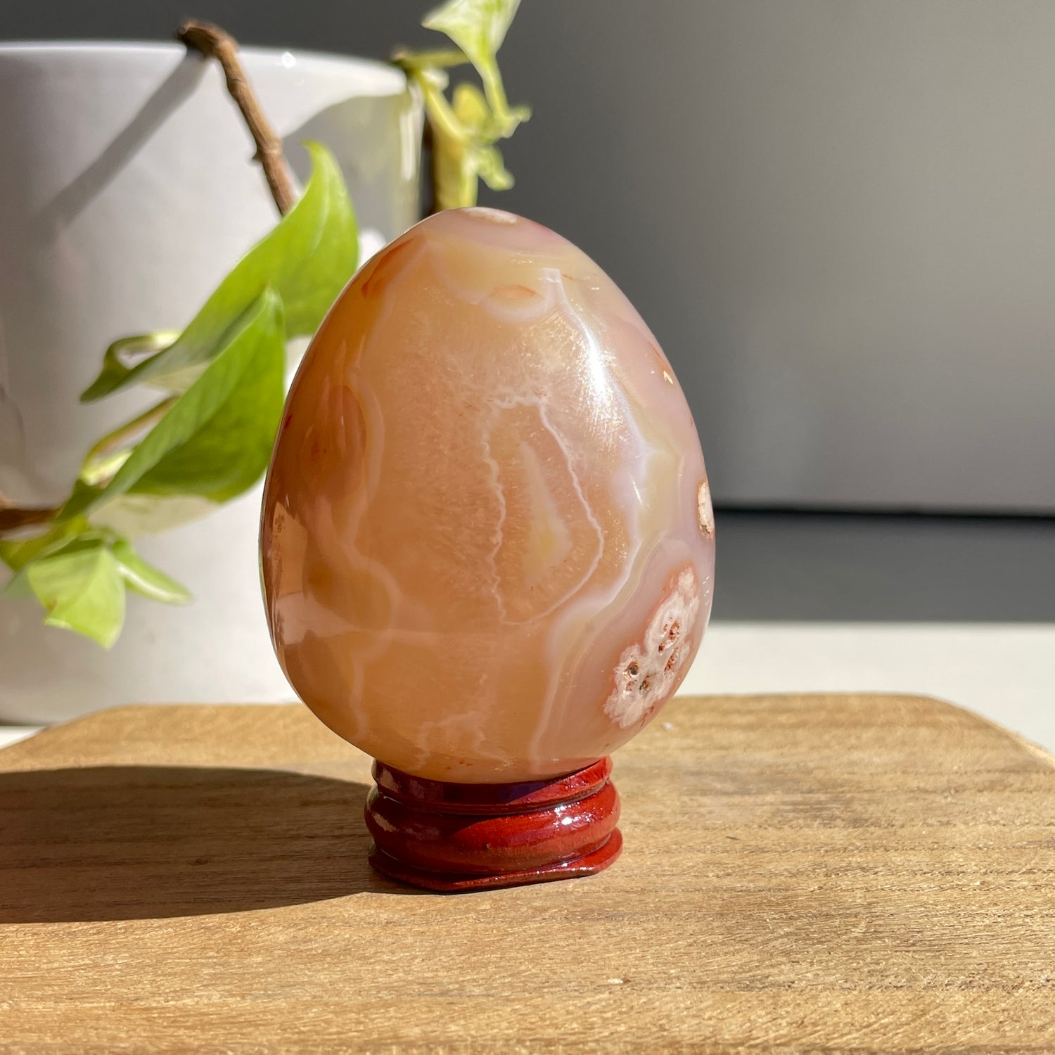 Flower Agate Egg 234g