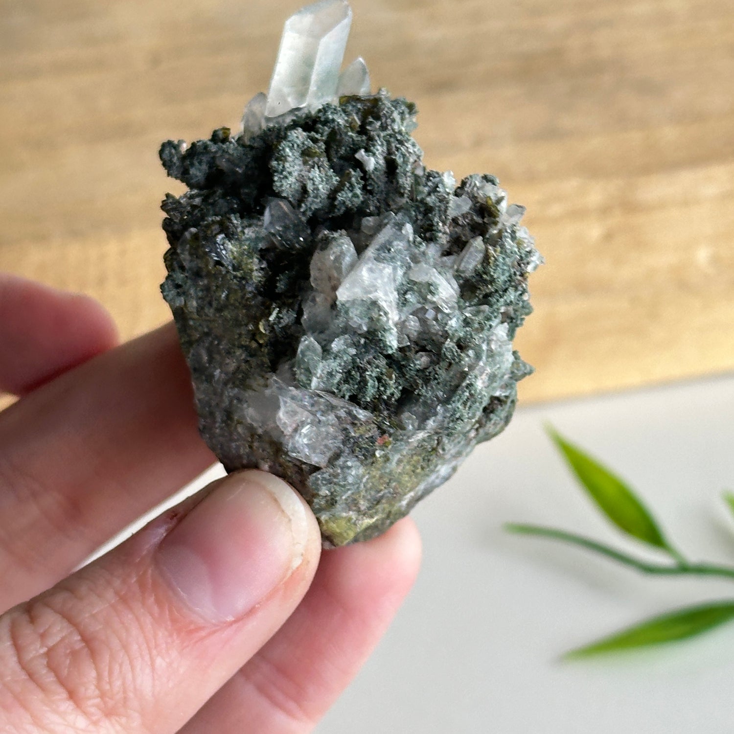 Epidote & Quartz Cluster 58g
