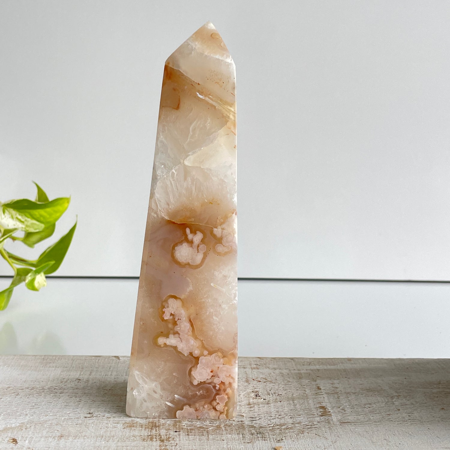 Flower Agate Obelisk 18.1cm