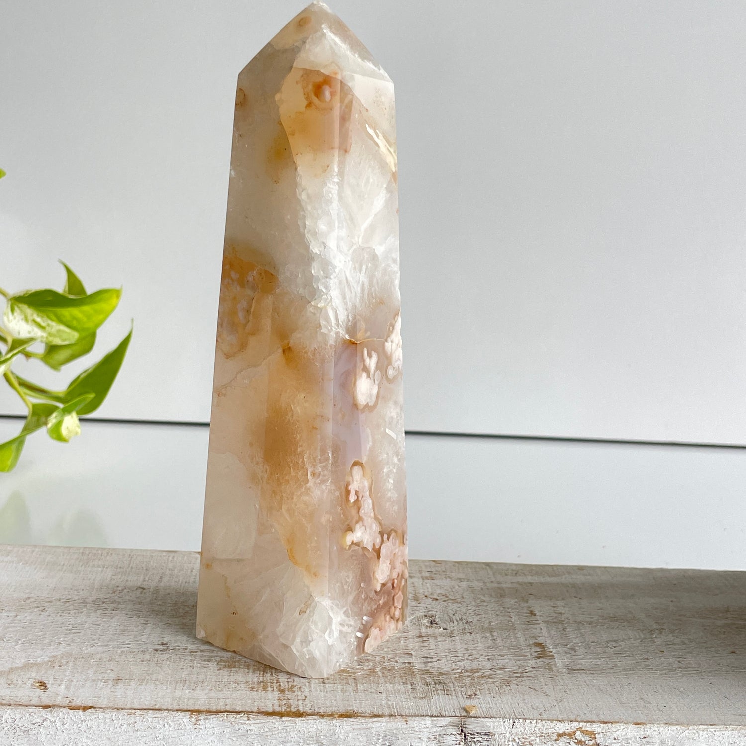 Flower Agate Obelisk 18.1cm