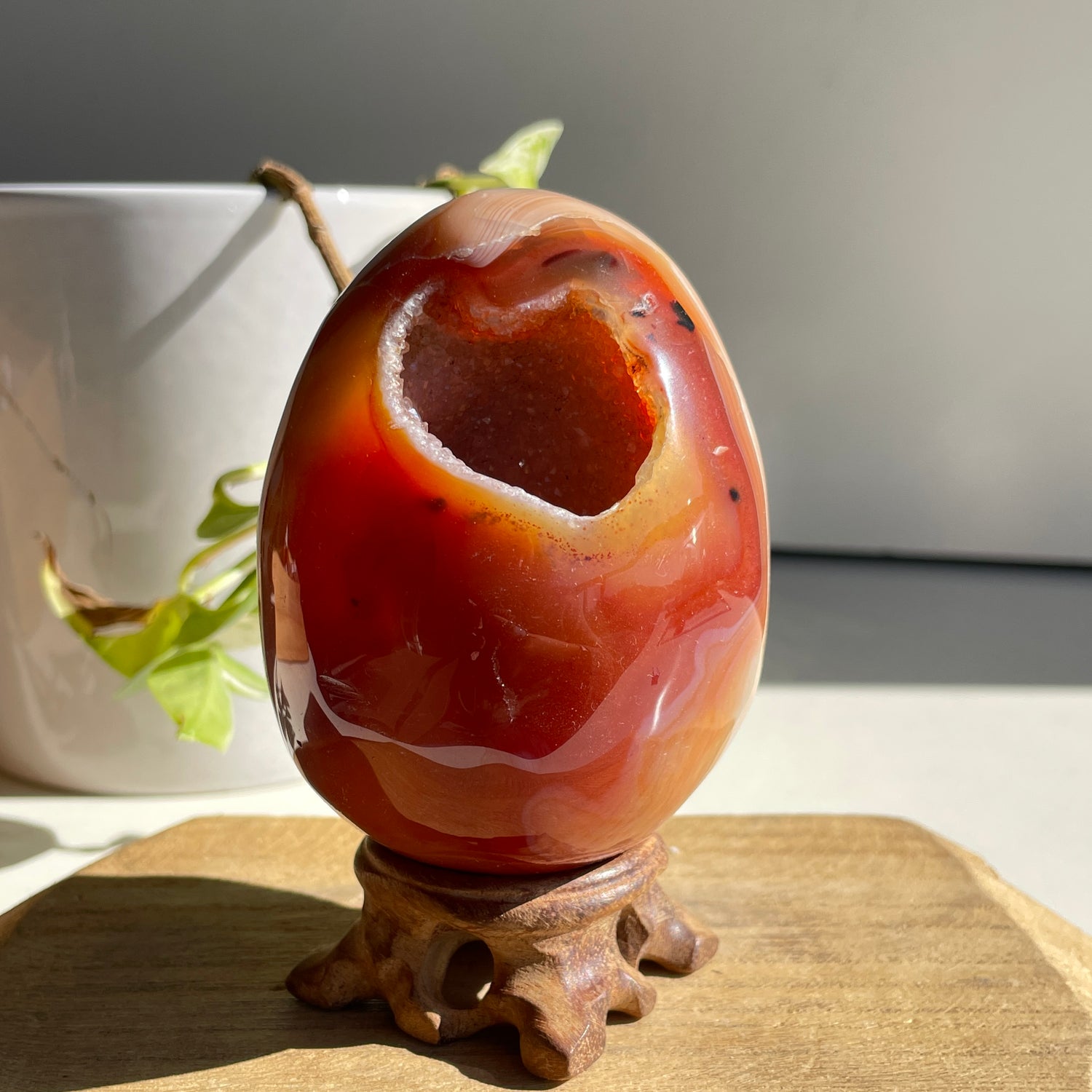 Carnelian Geode Egg 466g