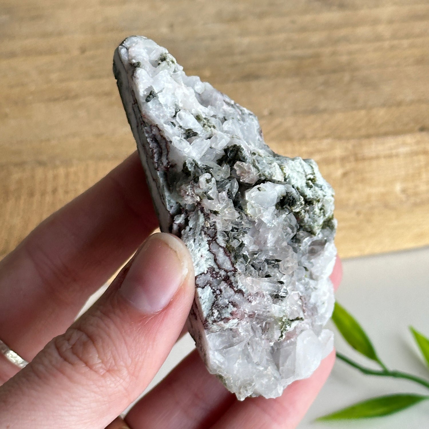 Epidote & Quartz Cluster 80g
