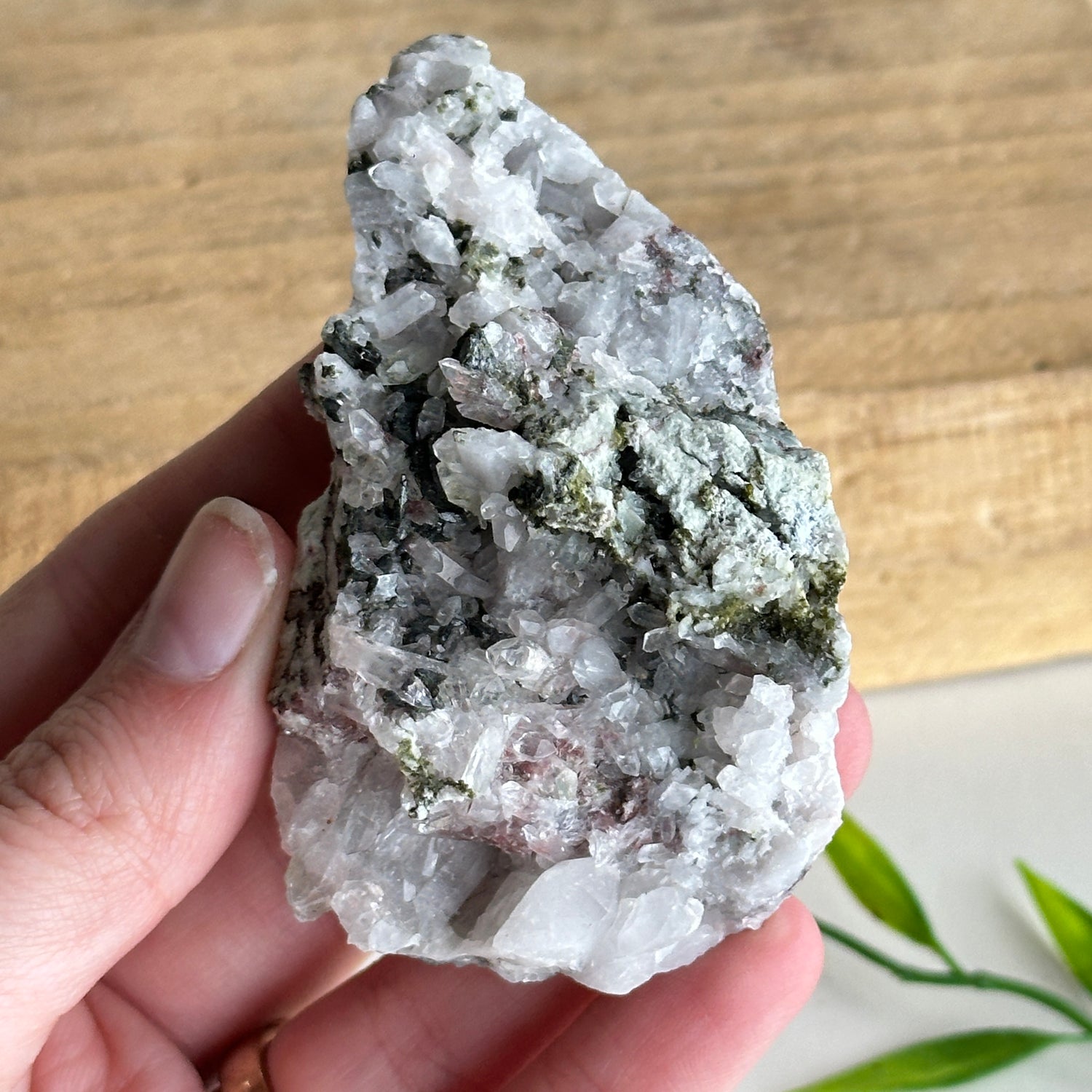 Epidote & Quartz Cluster 80g