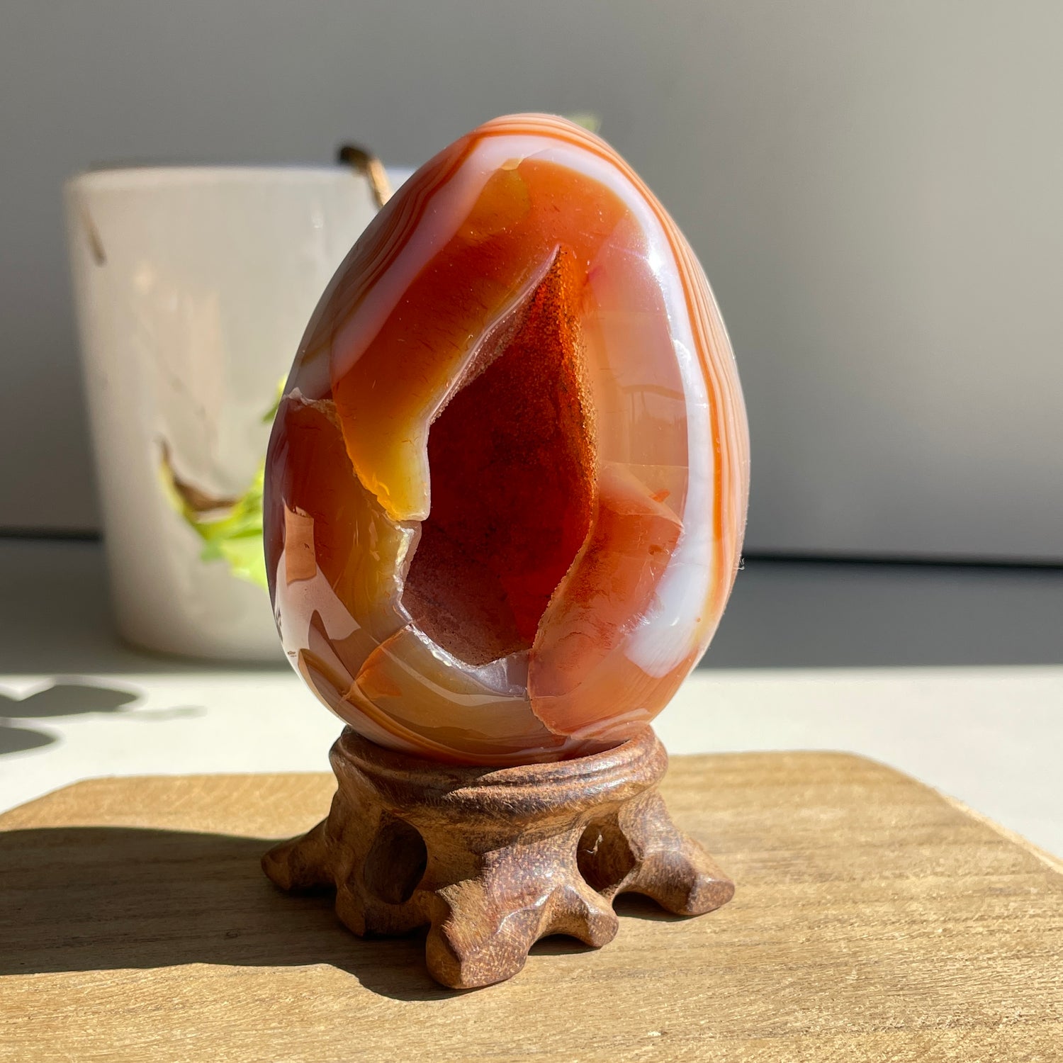 Carnelian Geode Egg 316g