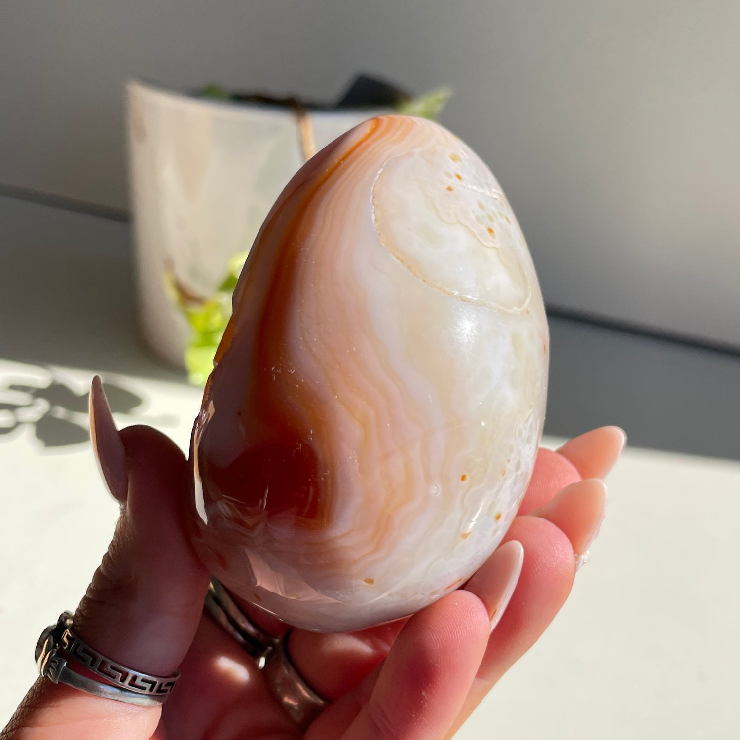 Carnelian Geode Egg 316g