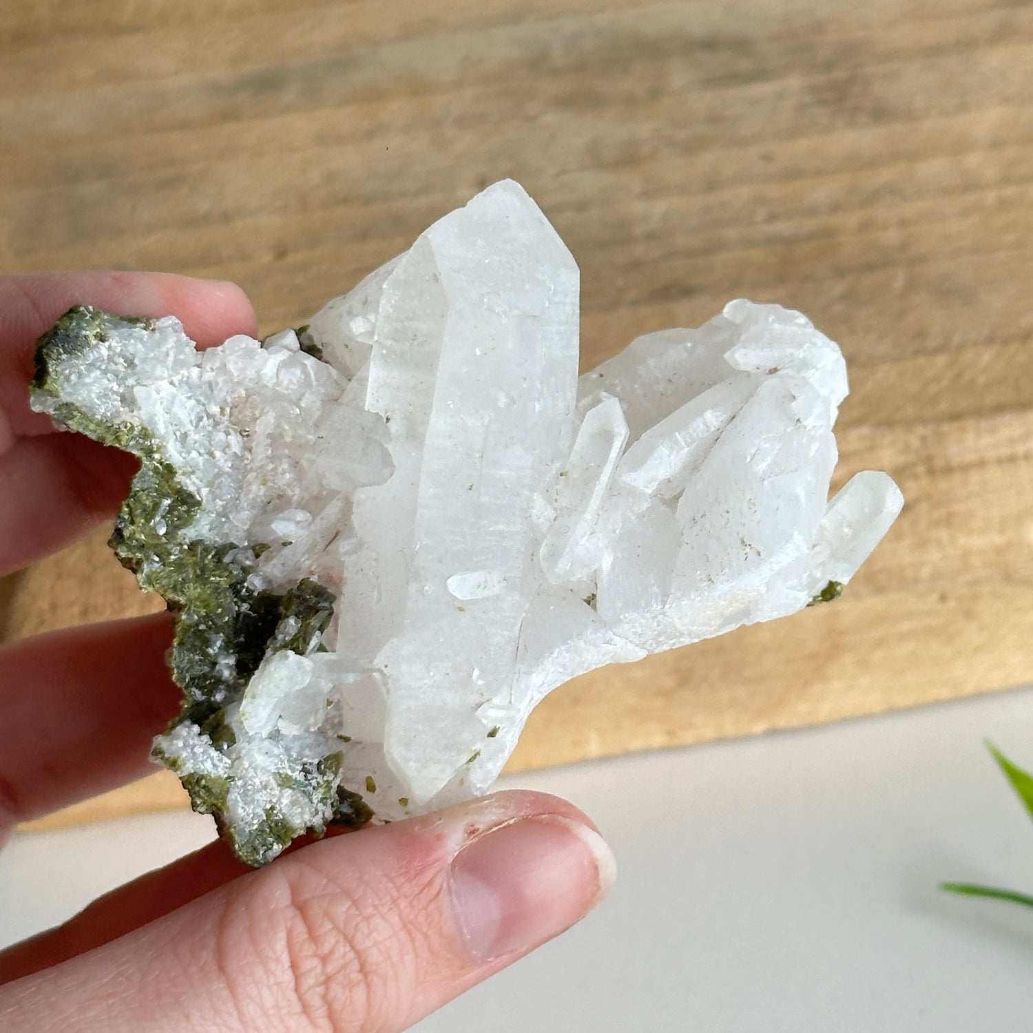 Epidote & Quartz Cluster 90g