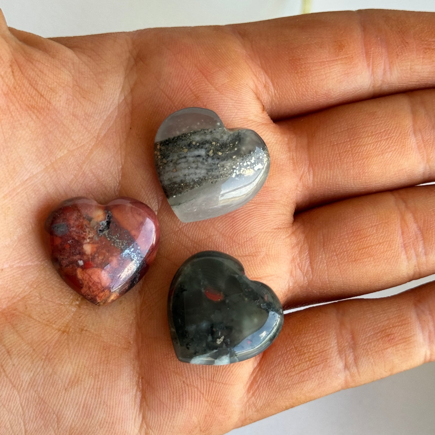 Bloodstone Mini Heart 2cm