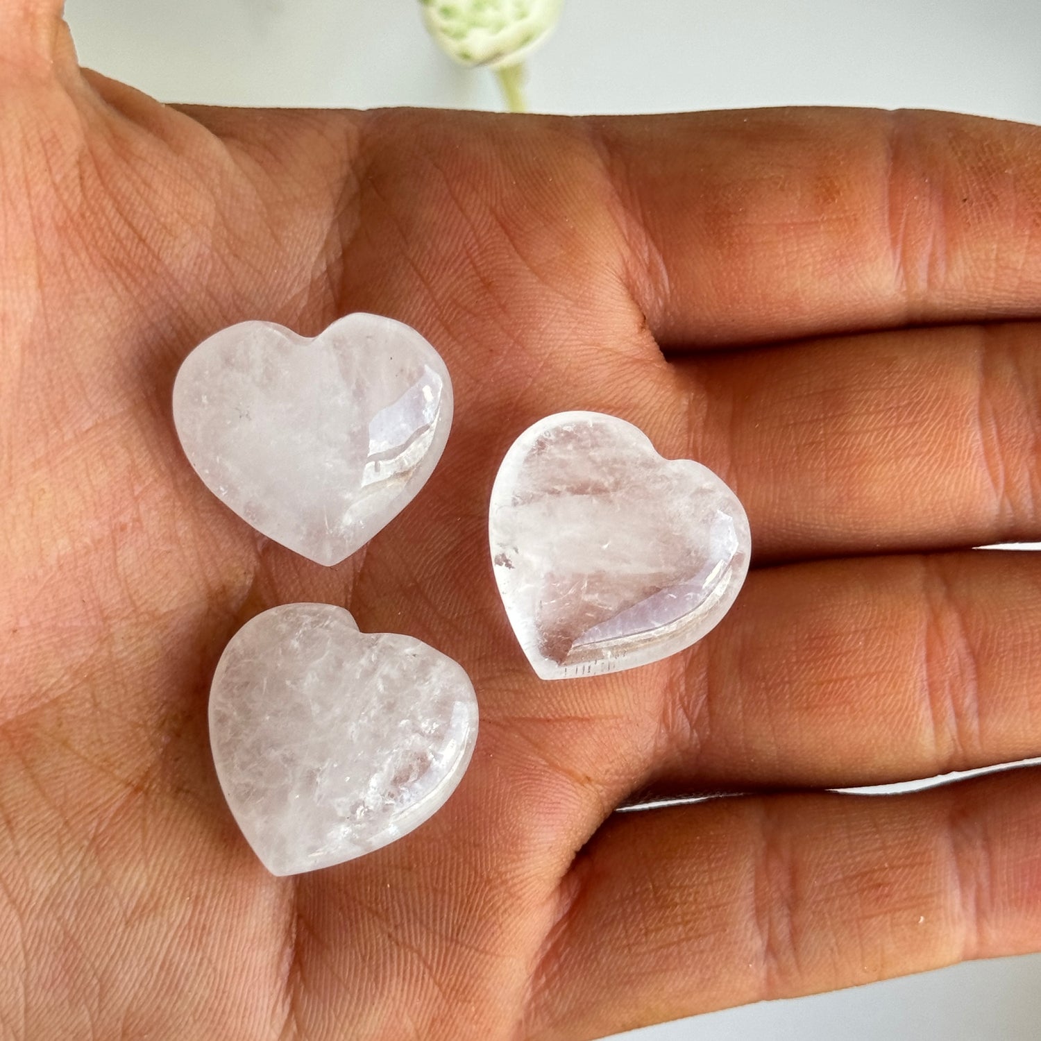 Clear Quartz Mini Heart 2cm
