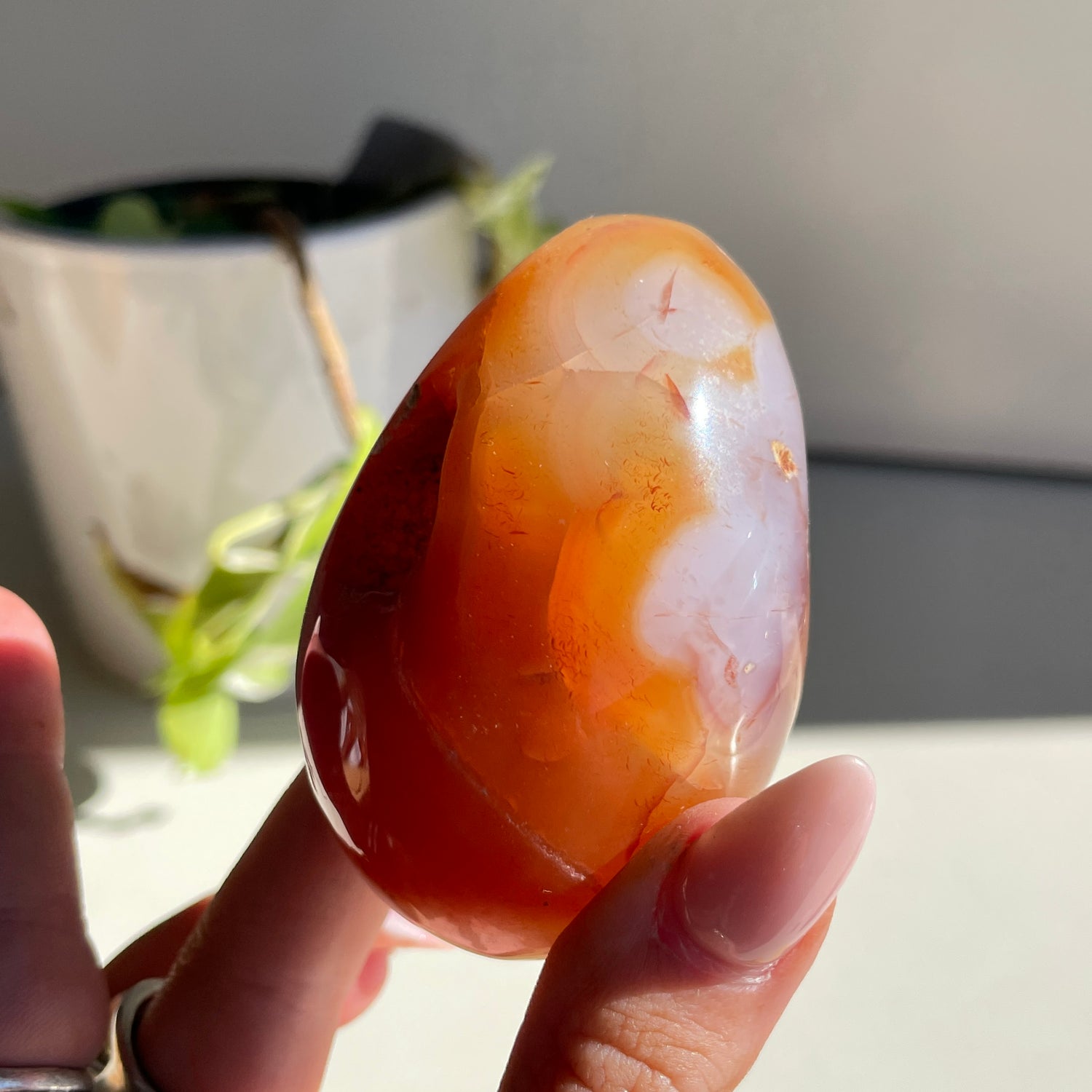 Carnelian Geode Egg 184g
