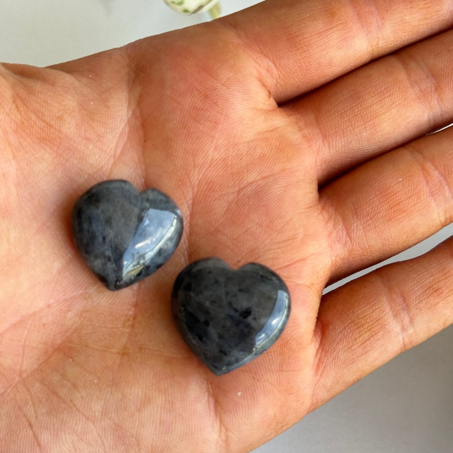 Larvikite Mini Heart 2cm