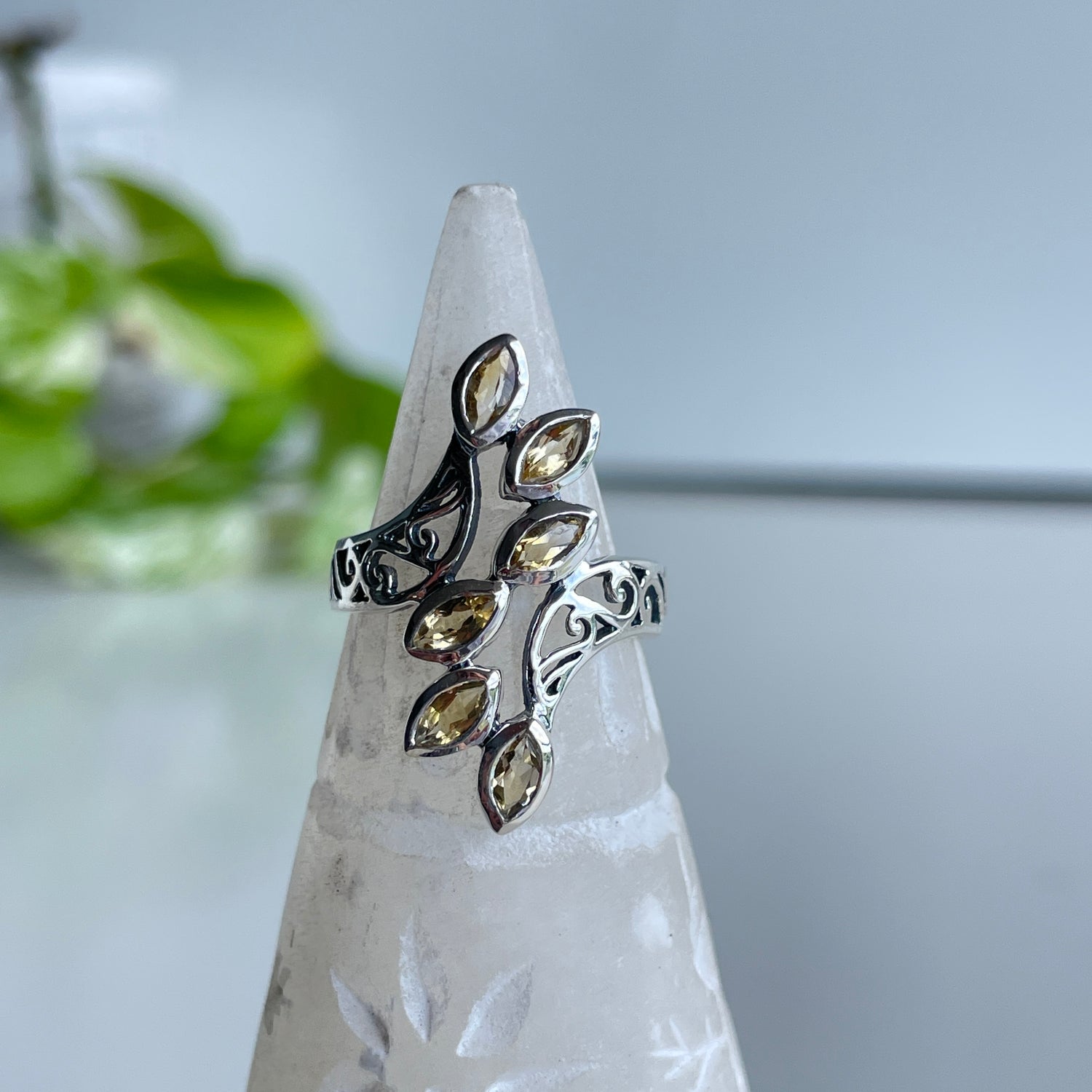 Citrine Multi Stone Ring Sz6