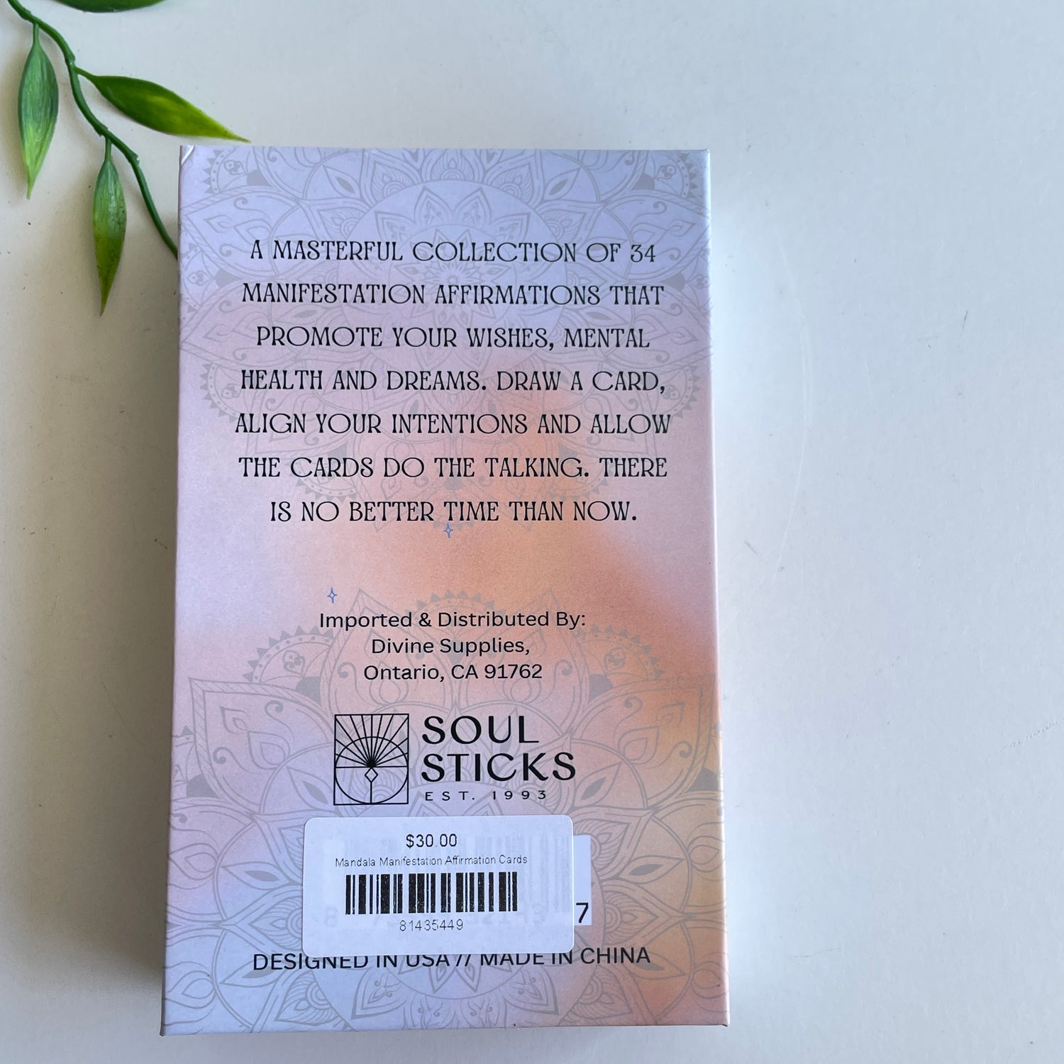 Mandala Manifestation Affirmation Cards