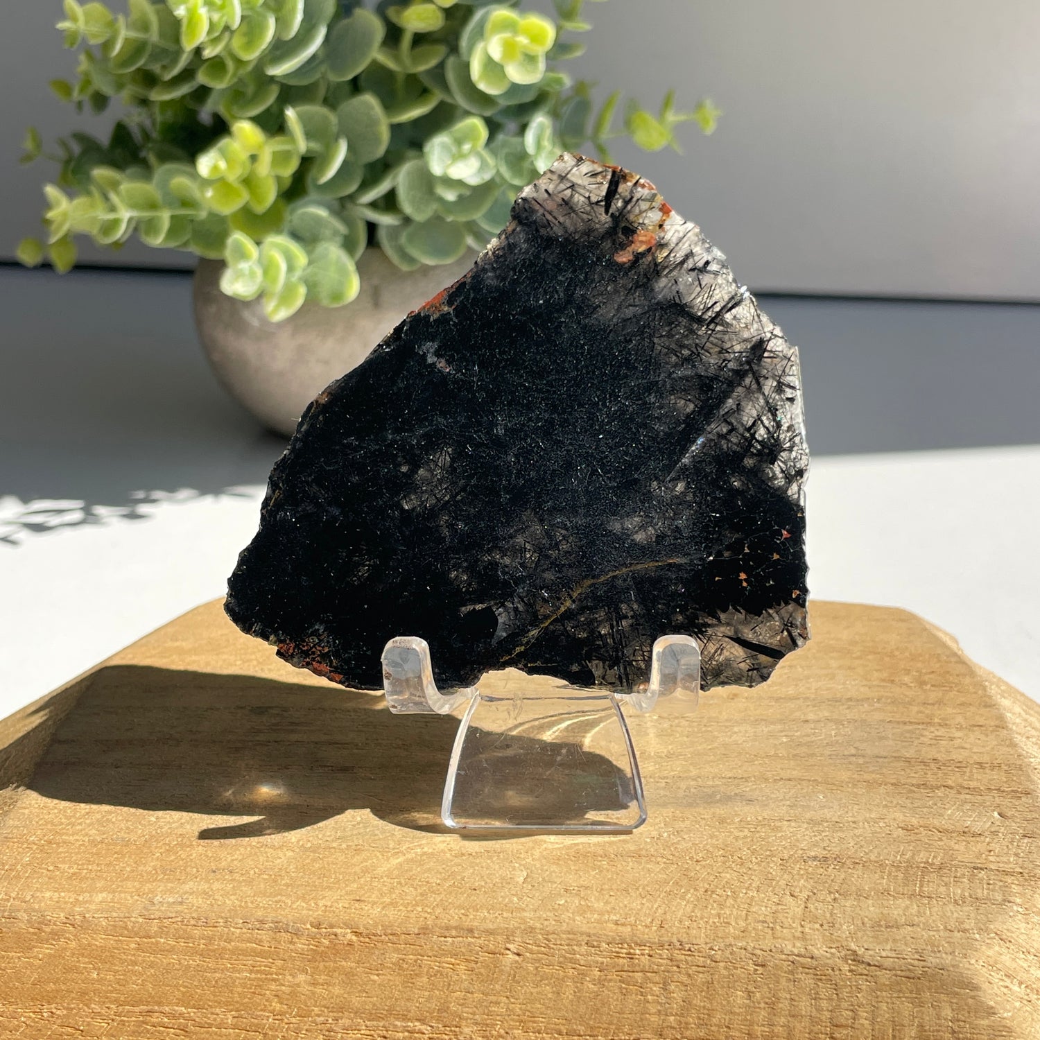 Tourmalinated Quartz Slice 110g