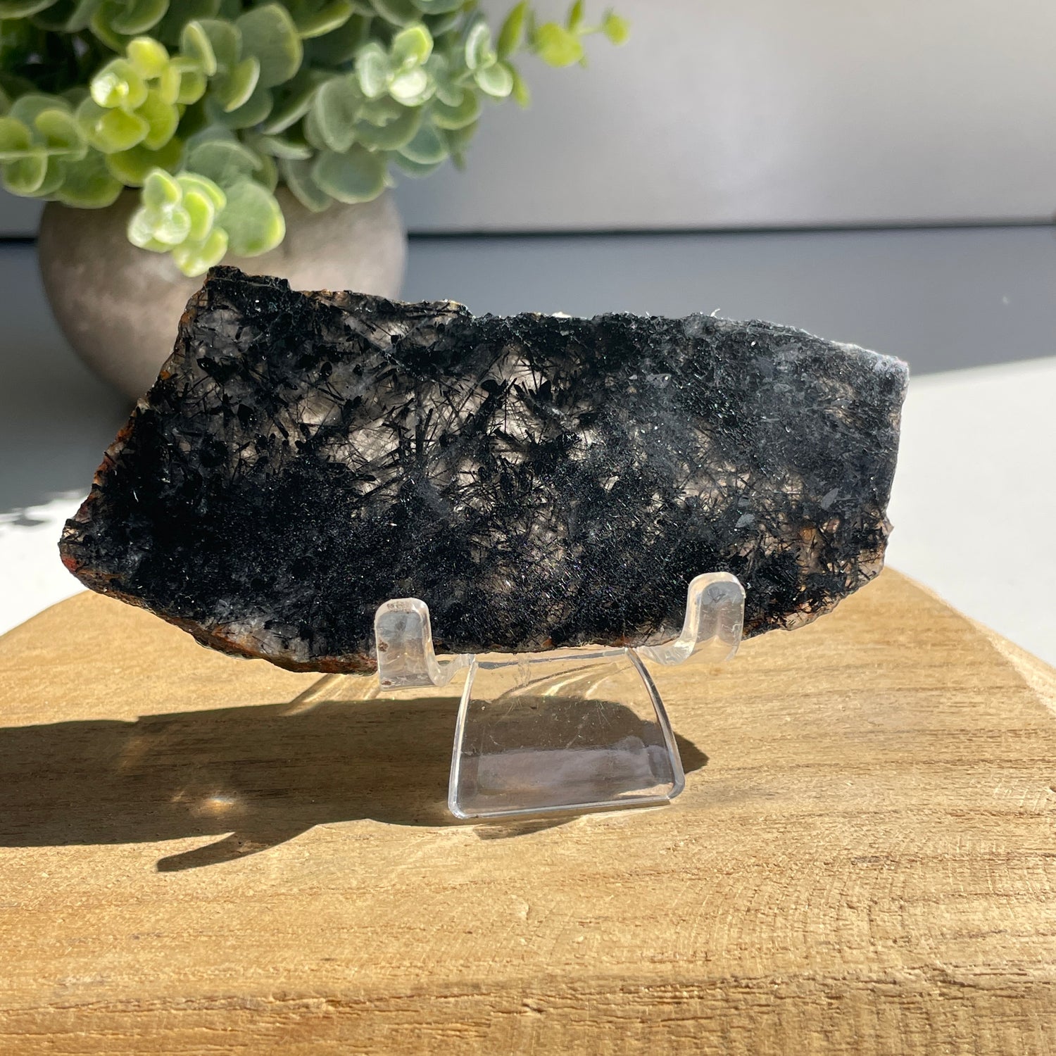 Tourmalinated Quartz Slice 78g