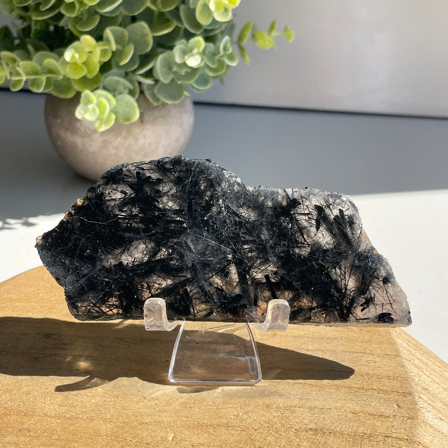 Tourmalinated Quartz Slice 94g