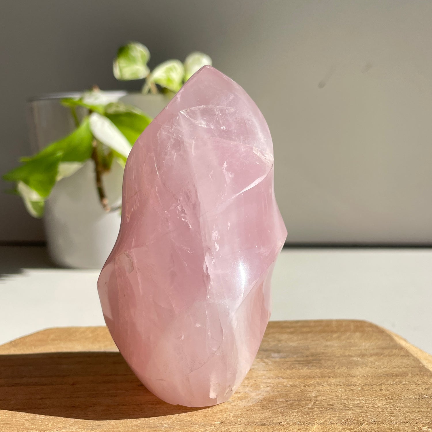 Rose Quartz Flame 9.5cm