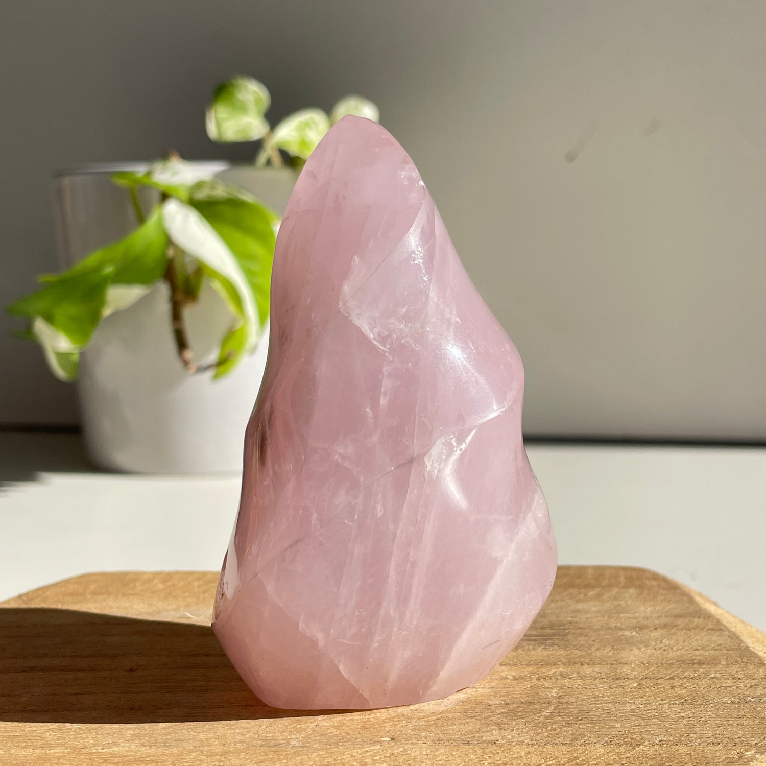 Rose Quartz Flame 9.5cm