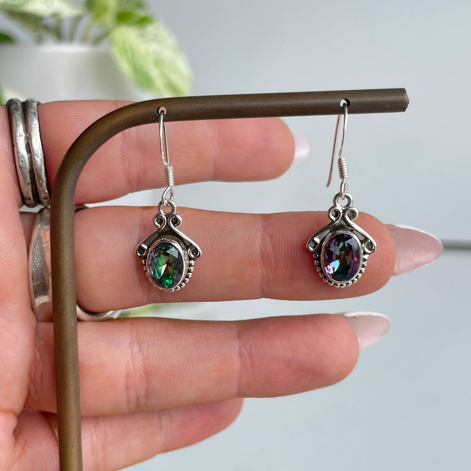 Mystic Topaz Oval Earrings