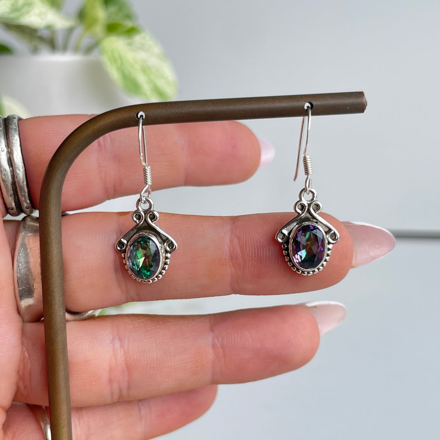 Mystic Topaz Oval Earrings