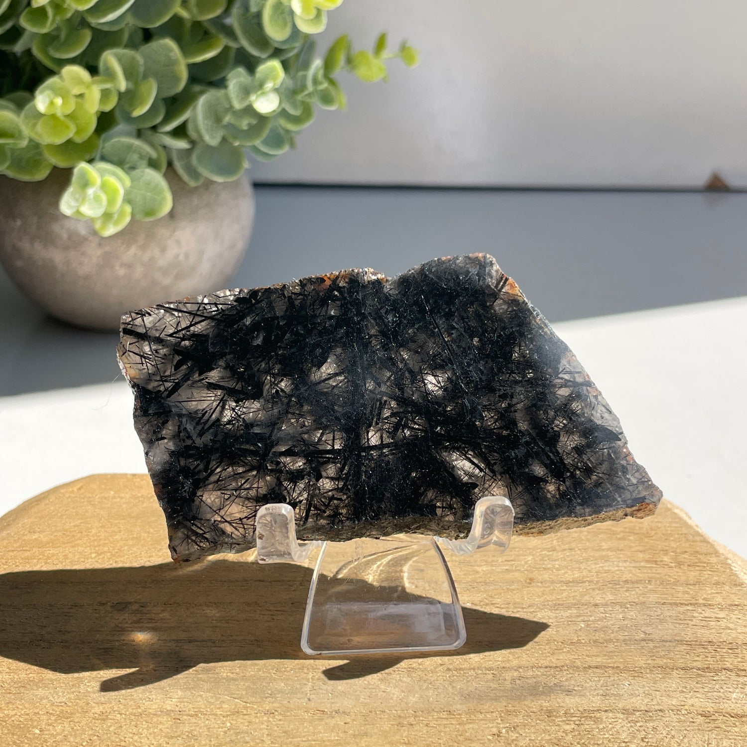Tourmalinted Quartz Slice 94g